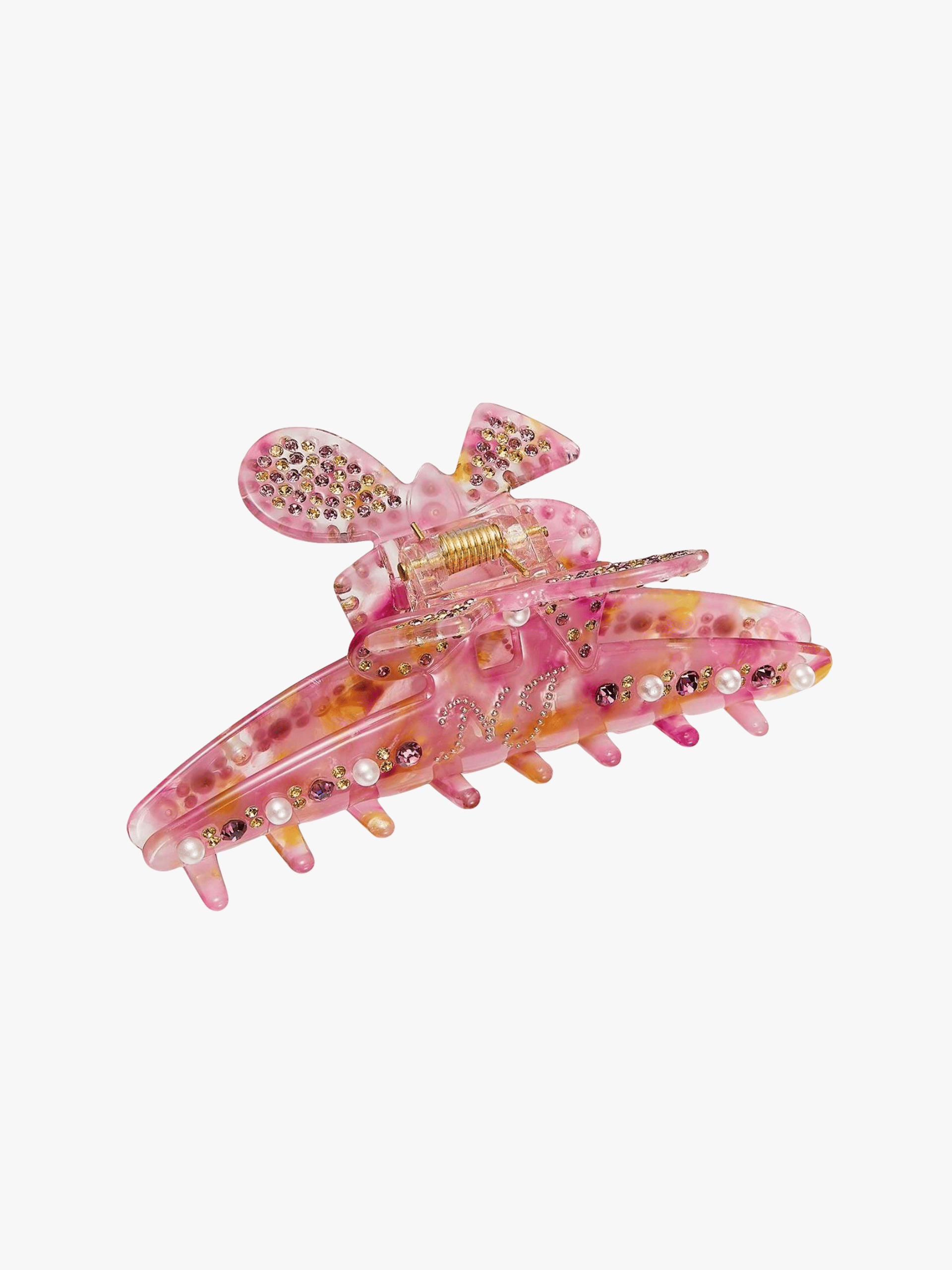 Lola Butterly Crystal Claw Clip (Purple) in Pink made by Nana Jacqueline