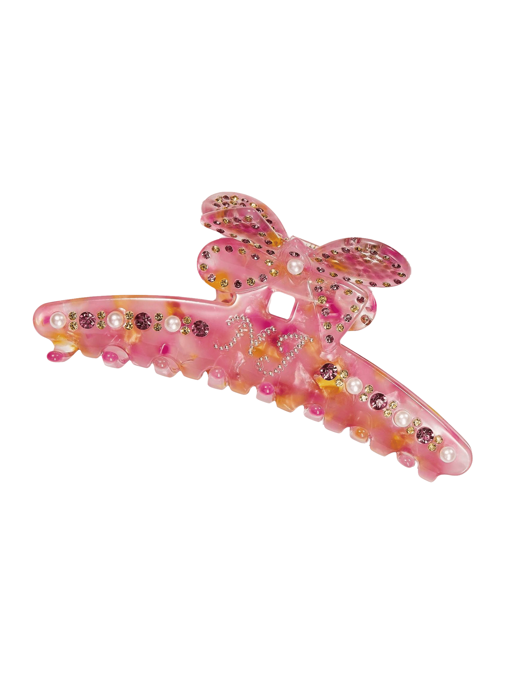 Lola Butterly Crystal Claw Clip (Purple) in Pink made by Nana Jacqueline