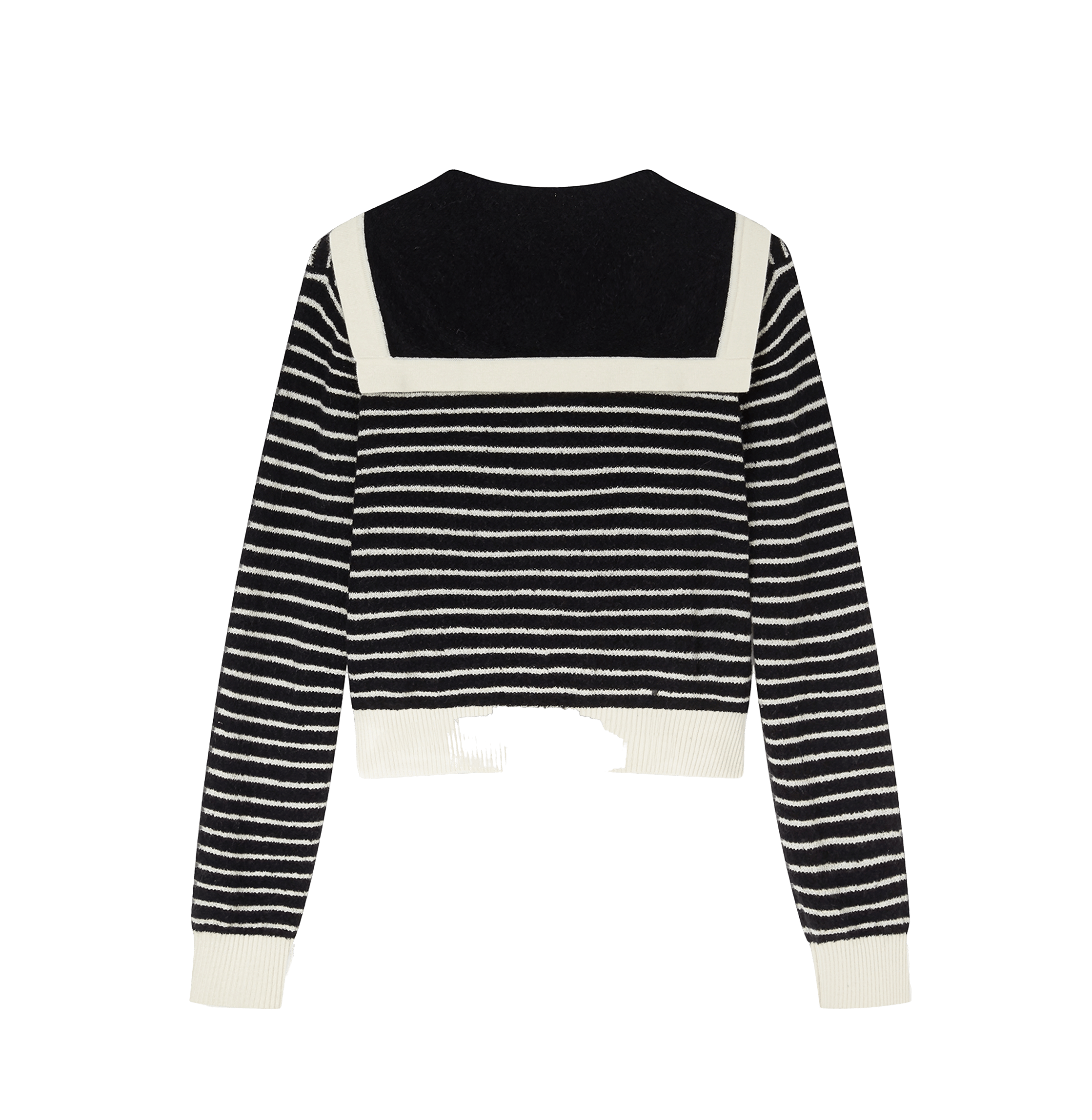 BOUCLÉ STRIPED SAILOR CARDIGAN made by CRUSH Collection