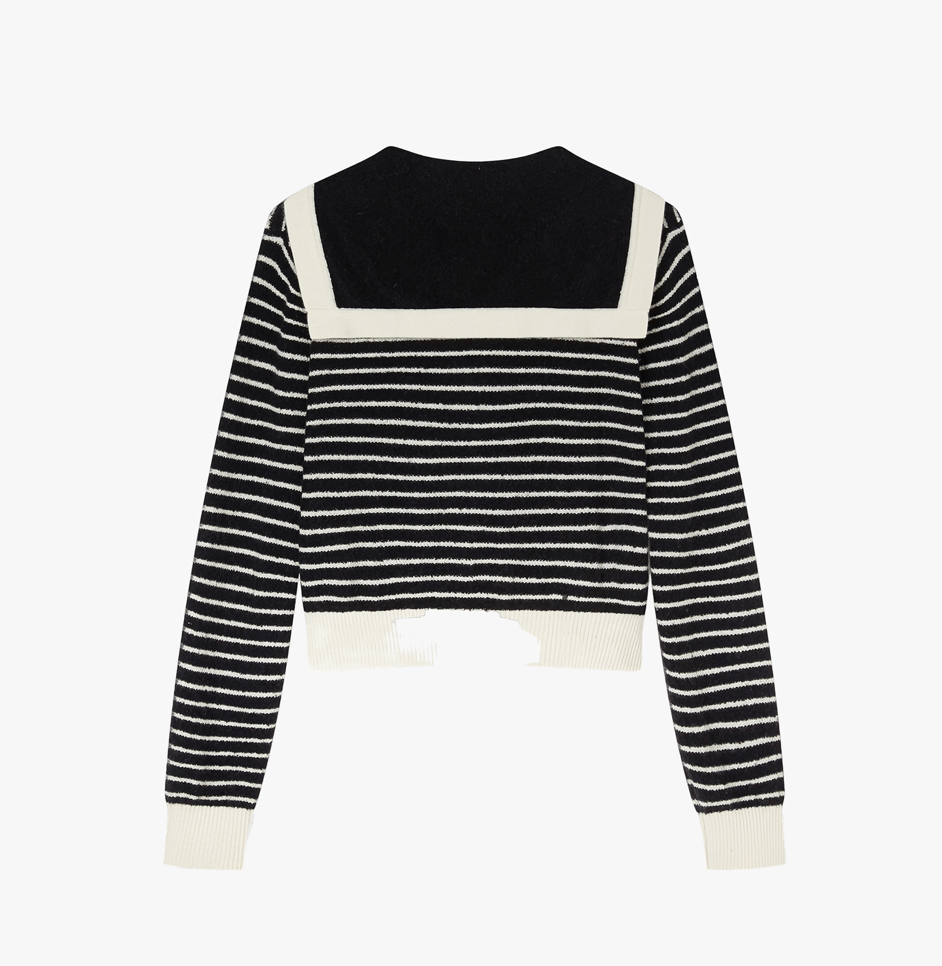 BOUCLÉ STRIPED SAILOR CARDIGAN made by CRUSH Collection