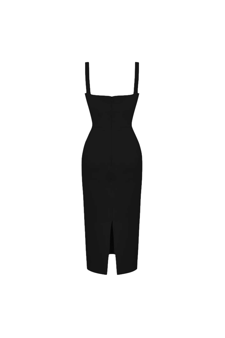Tessa Crep Dress - Black in Black made by Gigii's