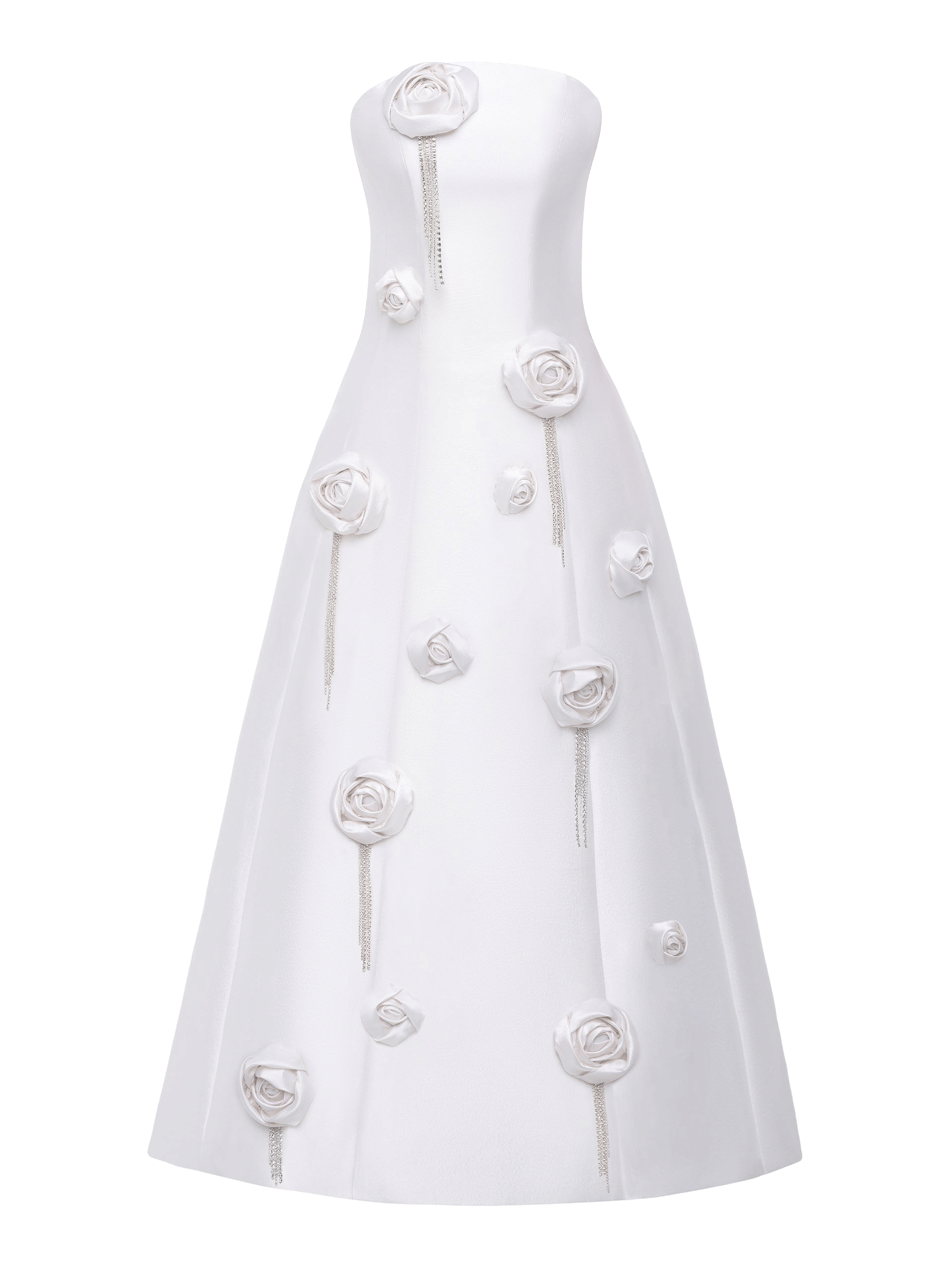 APPLIQUED STRAPLESS MAXI GOWN made by NDS The Label