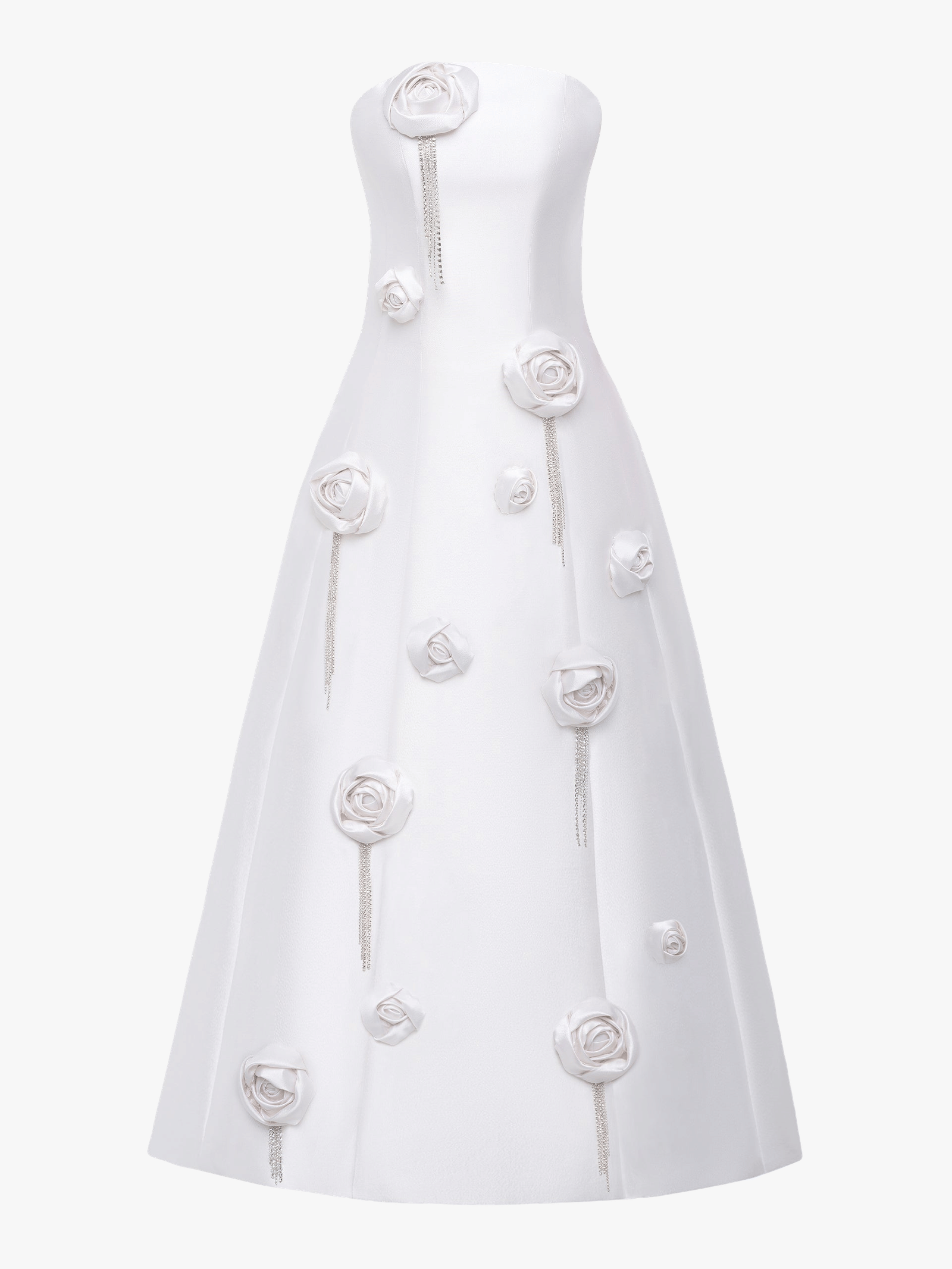 APPLIQUED STRAPLESS MAXI GOWN made by NDS The Label