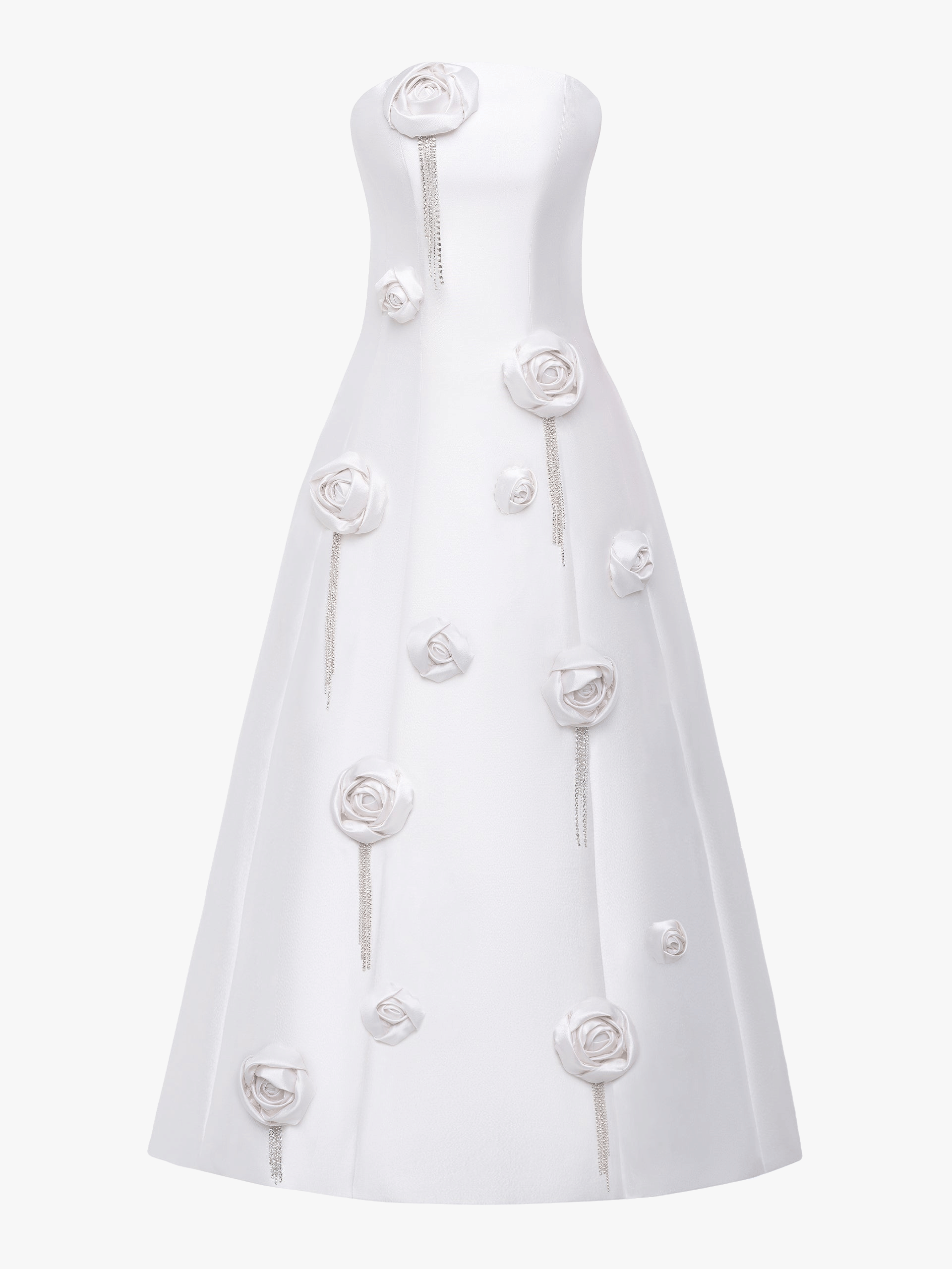 APPLIQUED STRAPLESS MAXI GOWN made by NDS The Label