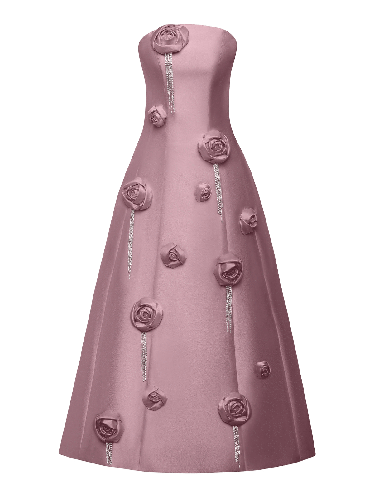 APPLIQUED STRAPLESS MAXI GOWN made by NDS The Label