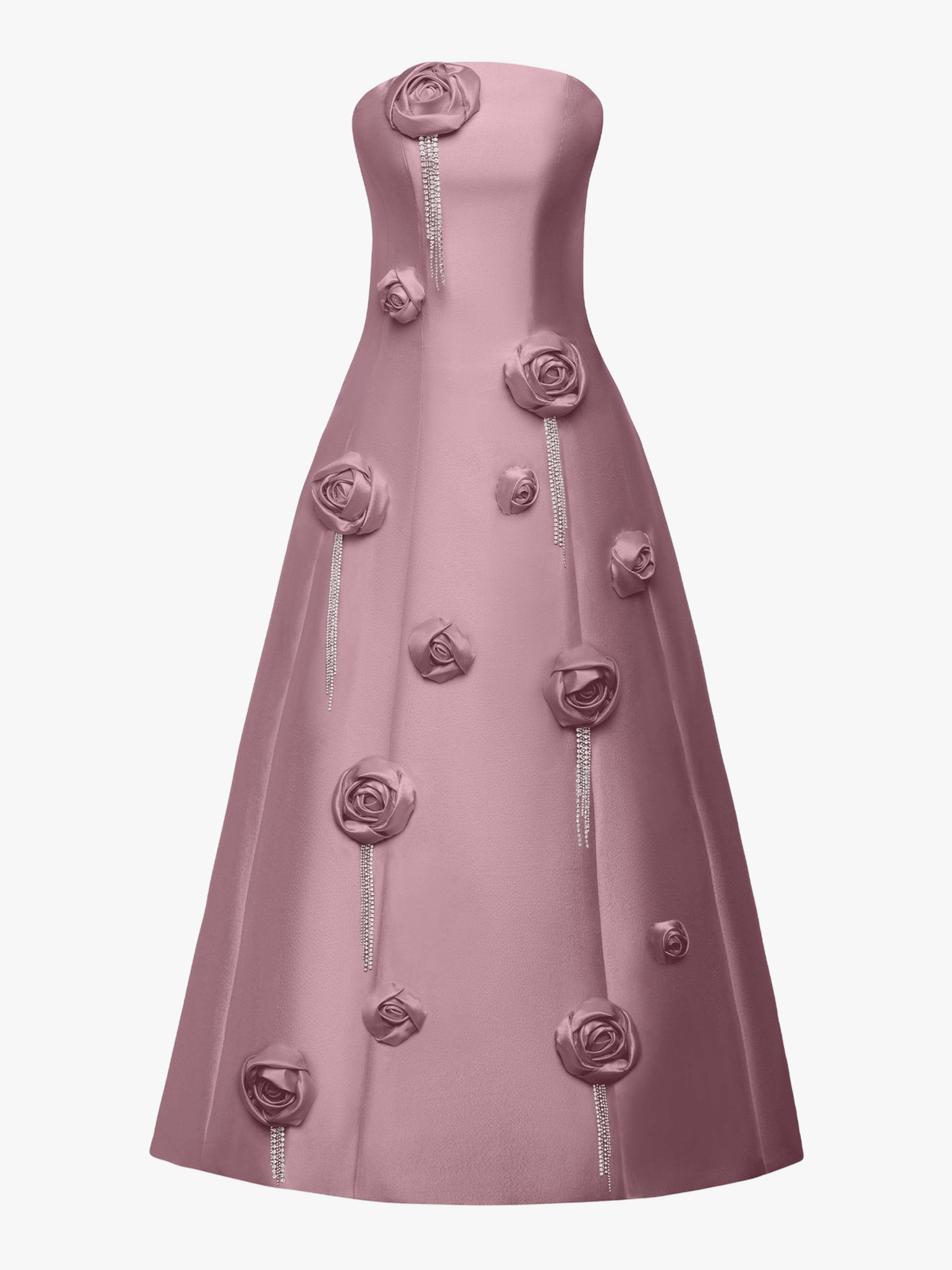 APPLIQUED STRAPLESS MAXI GOWN made by NDS The Label