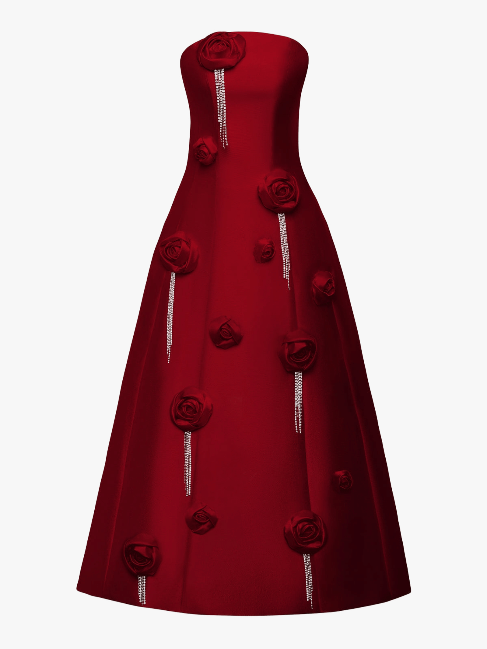 APPLIQUED STRAPLESS MAXI GOWN made by NDS The Label