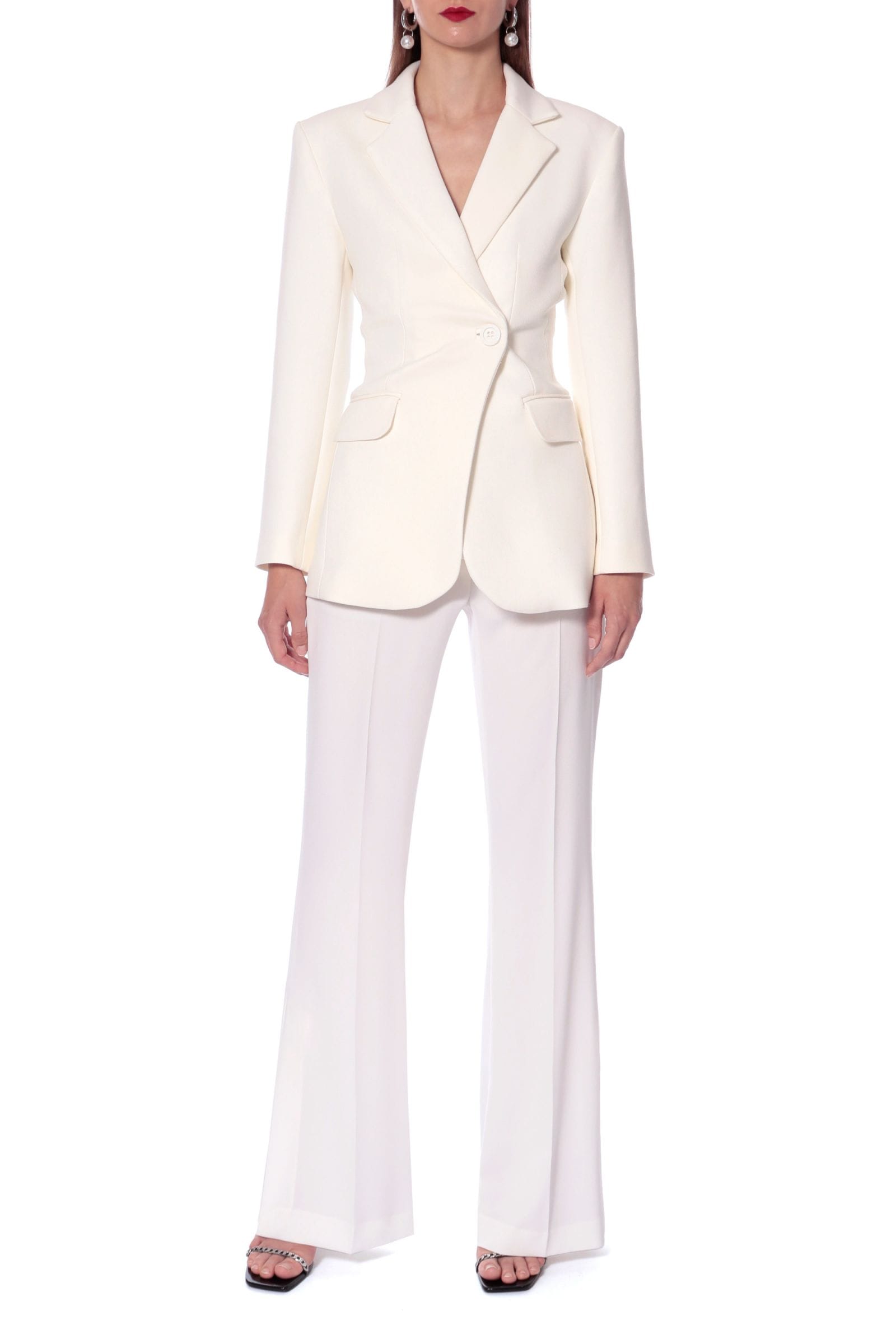 Blazer Isabella Off White in White made by HALEWSKI