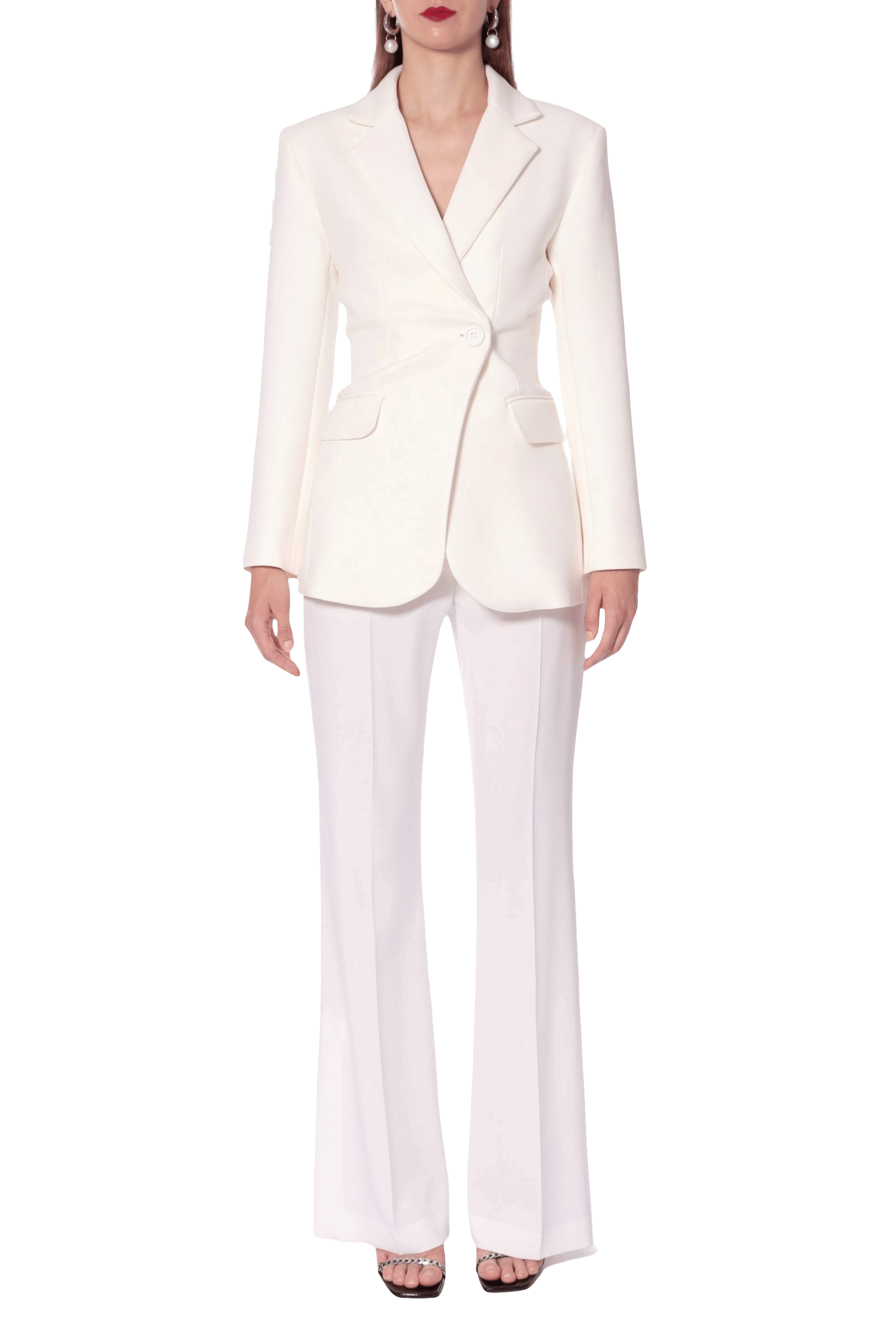 Blazer Isabella Off White in White made by HALEWSKI
