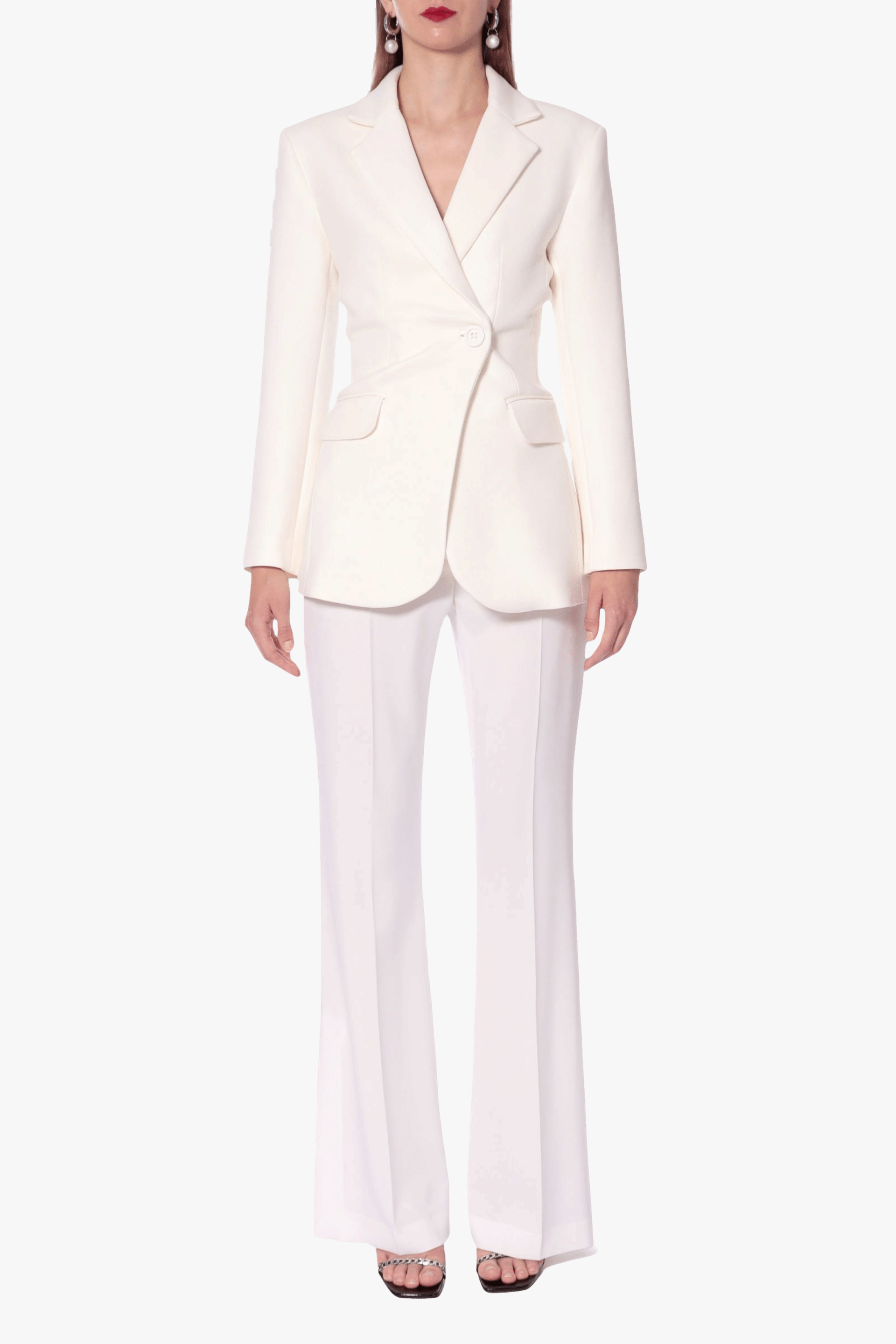 Blazer Isabella Off White in White made by HALEWSKI