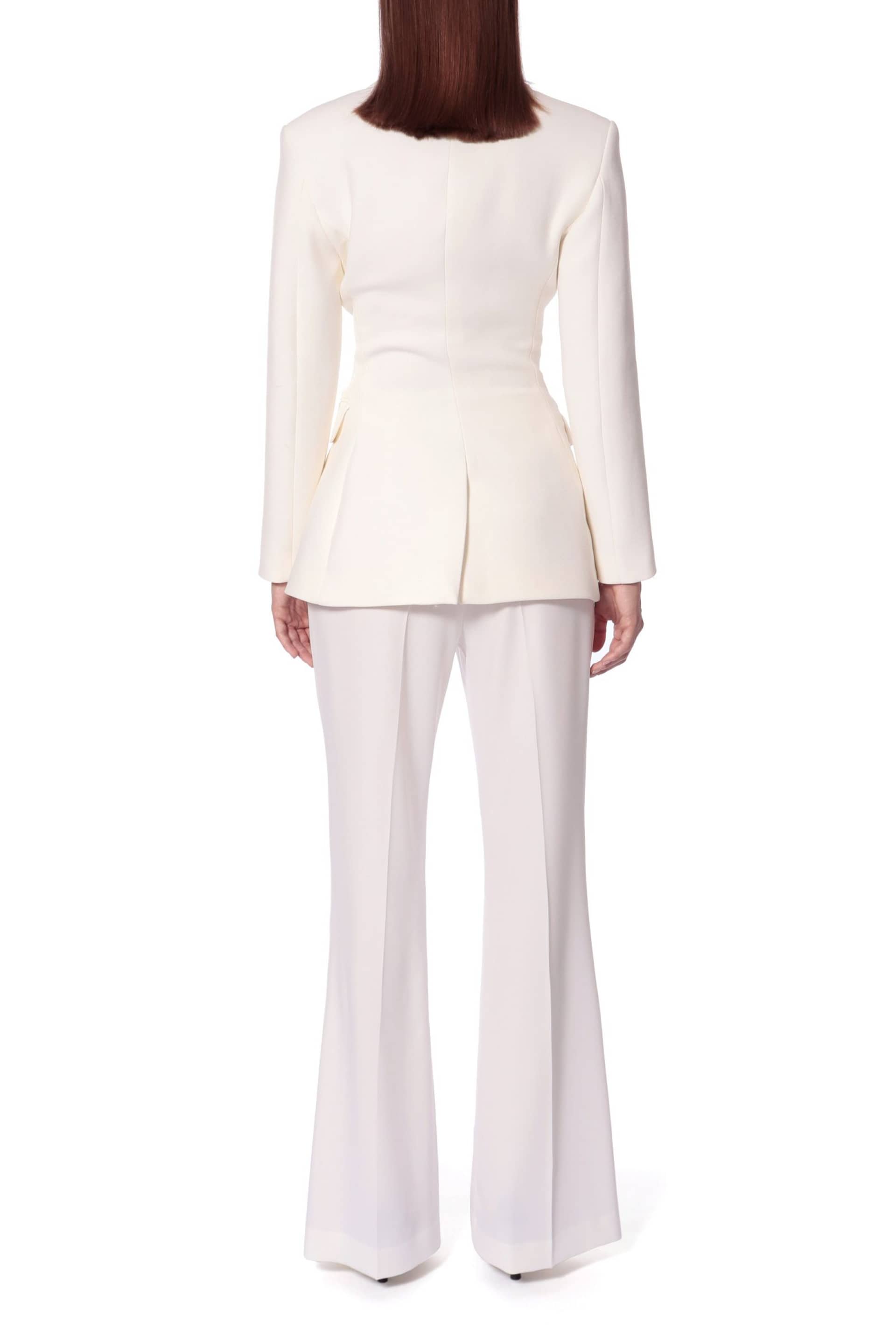 Blazer Isabella Off White in White made by HALEWSKI