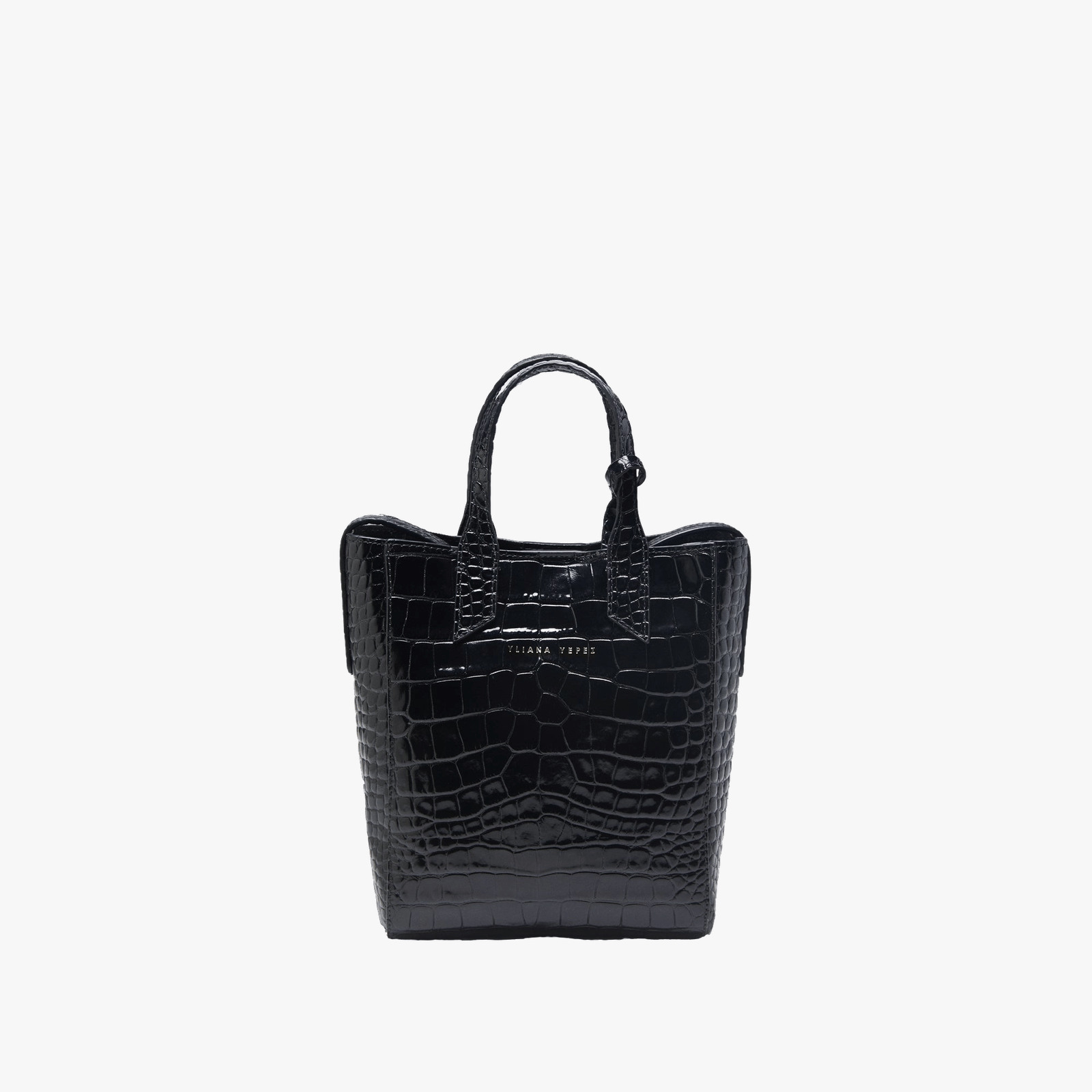 Mini Sarah croc black made by Yliana Yepez
