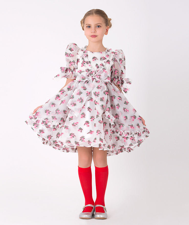 Jacquard Flowers Dress made by Mama Luma