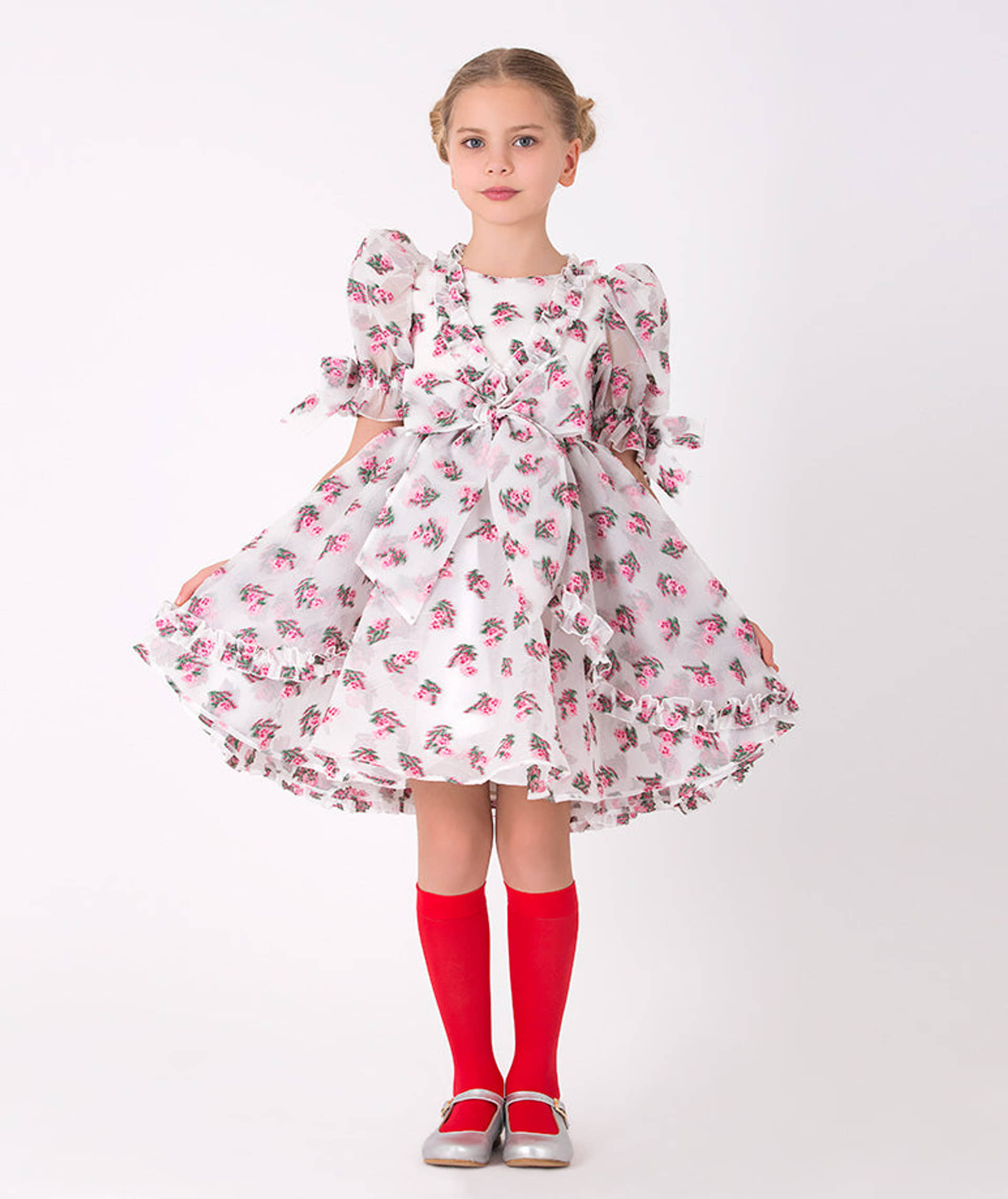 Jacquard Flowers Dress made by Mama Luma