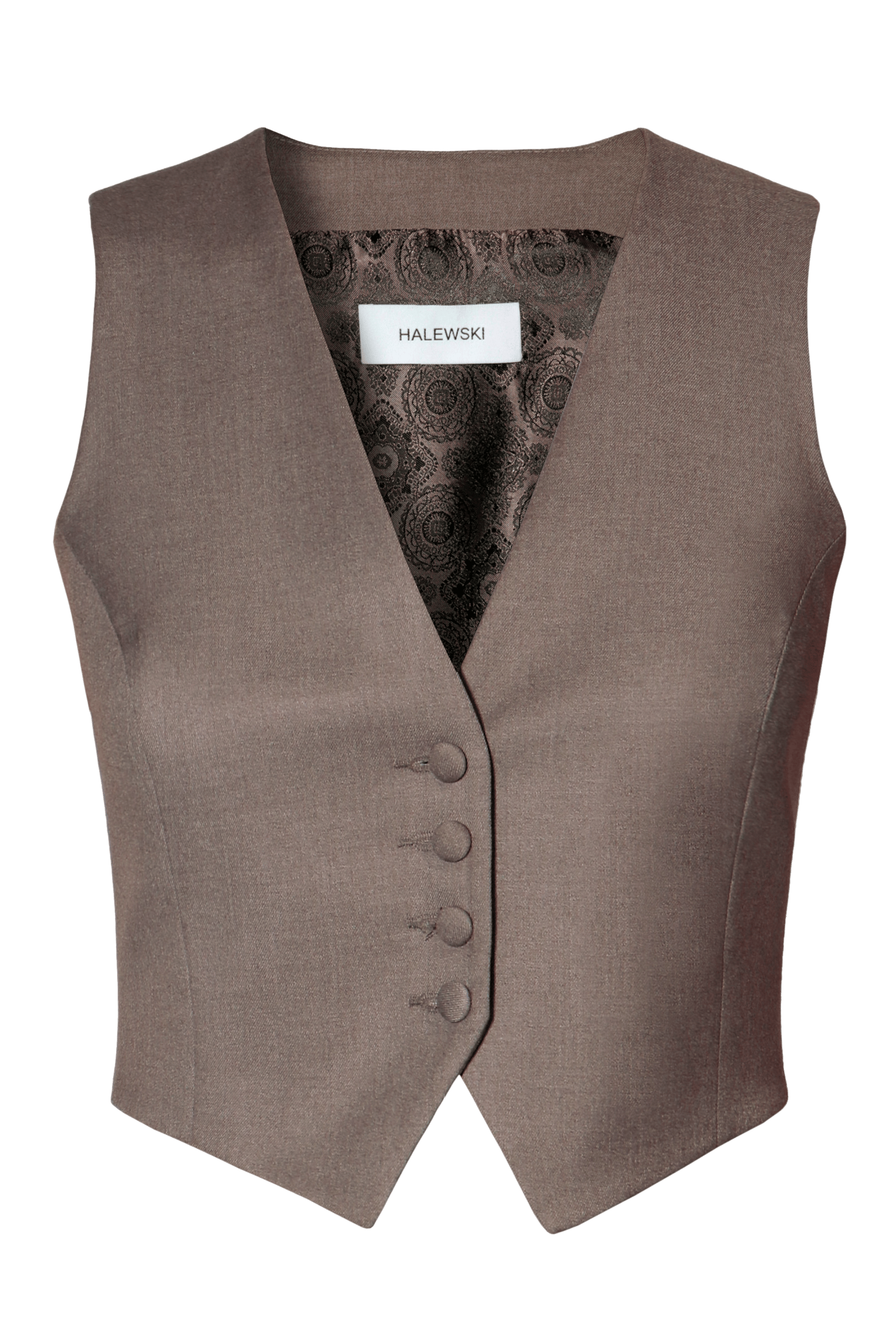 Vest Sylvia Brown Melange made by HALEWSKI