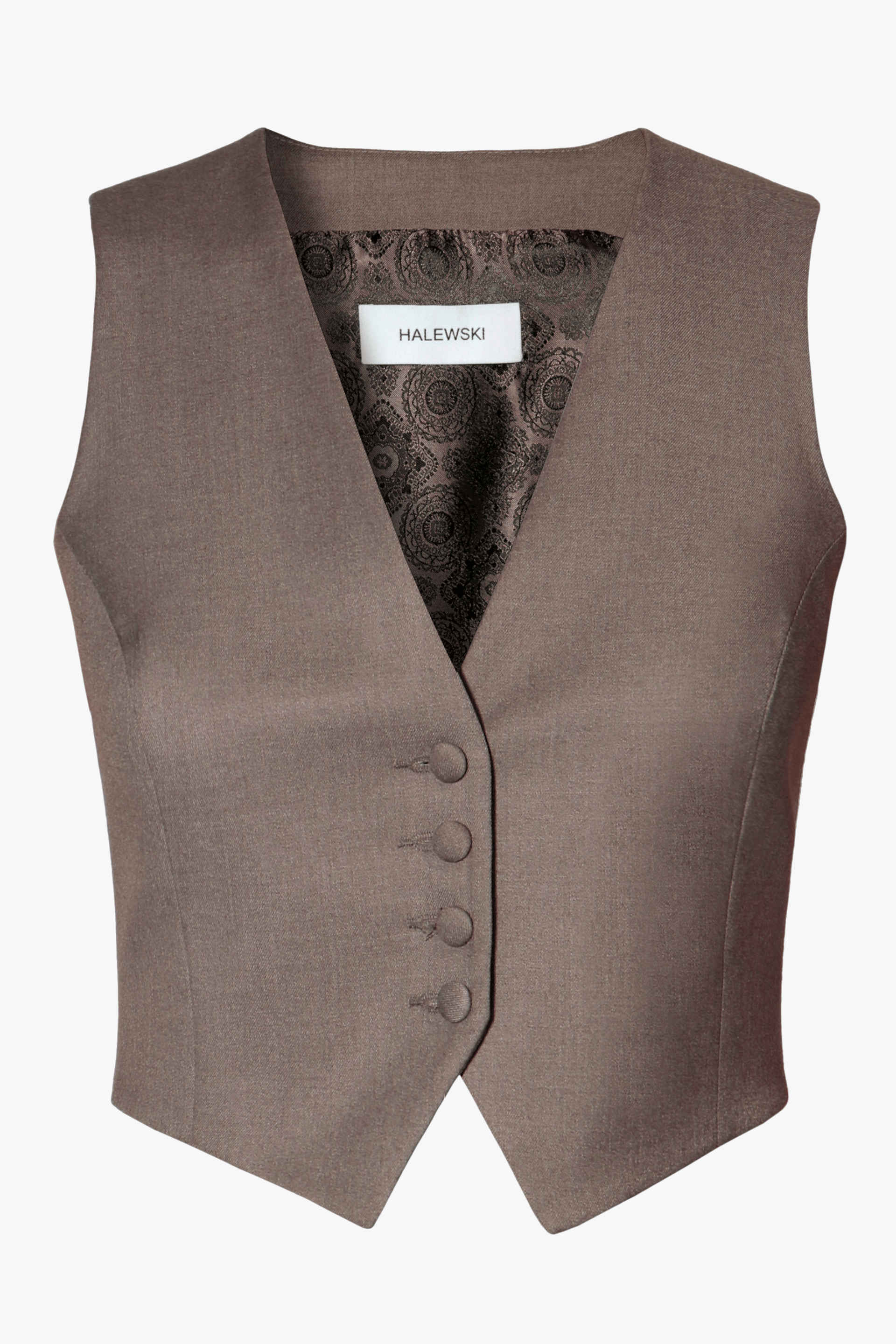 Vest Sylvia Brown Melange made by HALEWSKI