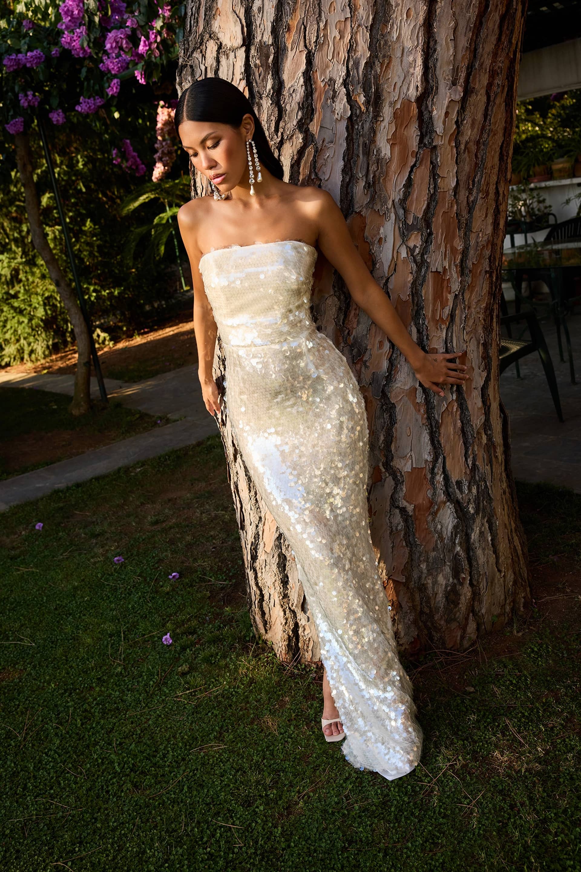 Loren Glam Dress - White made by Gigii's