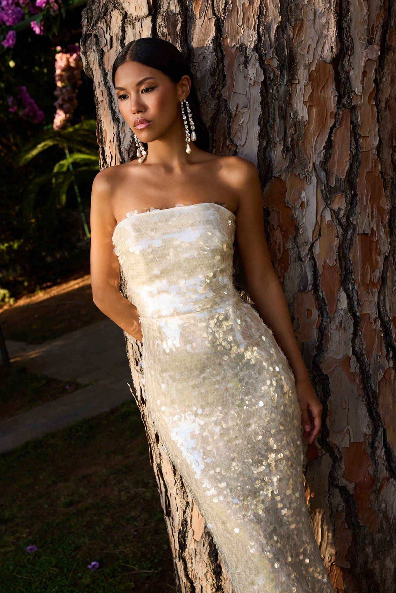 Loren Glam Dress - White made by Gigii's