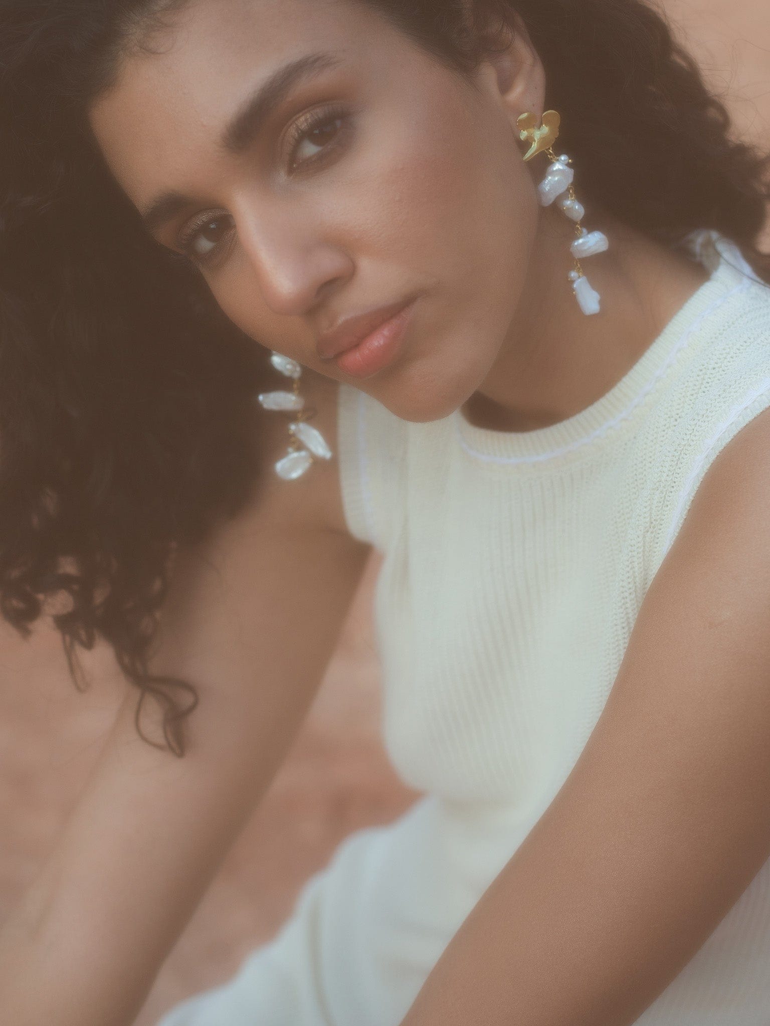 Euphoria Keshi Pearl Earrings made by Eva Remenyi