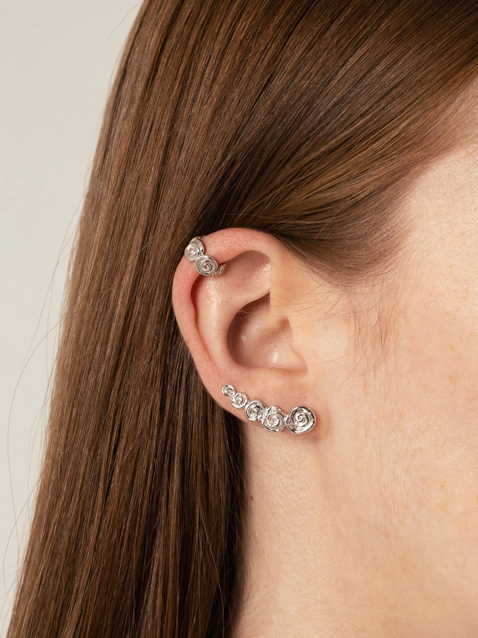 Origin Ear Climber Silver made by Eva Remenyi