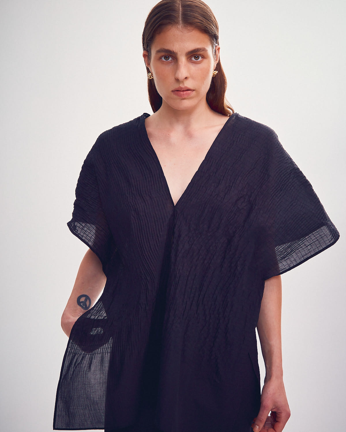 HAND SCREED TOP made by DELEGAN Clothes