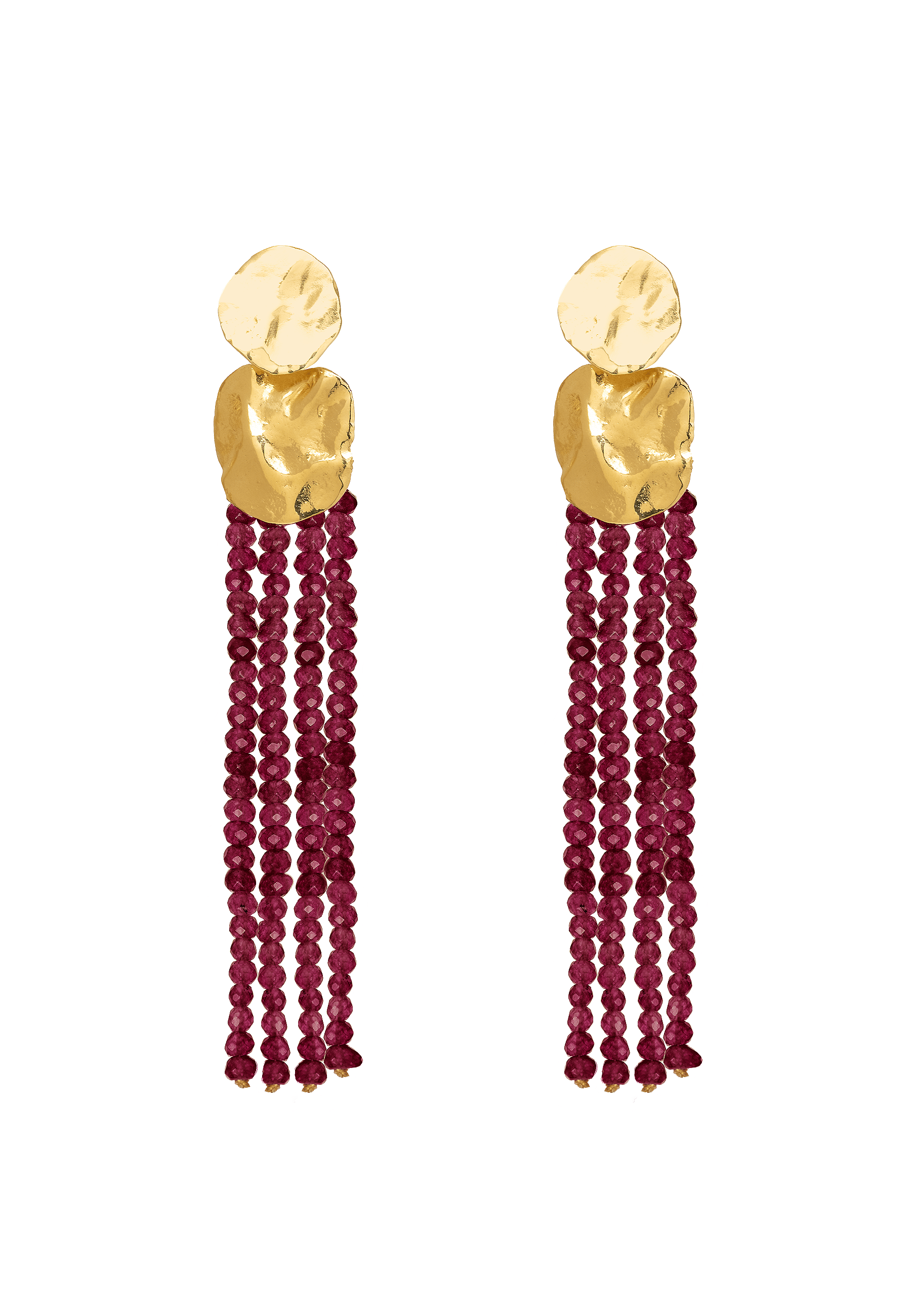 Pendientes Liliana Granate made by Lavani Jewels