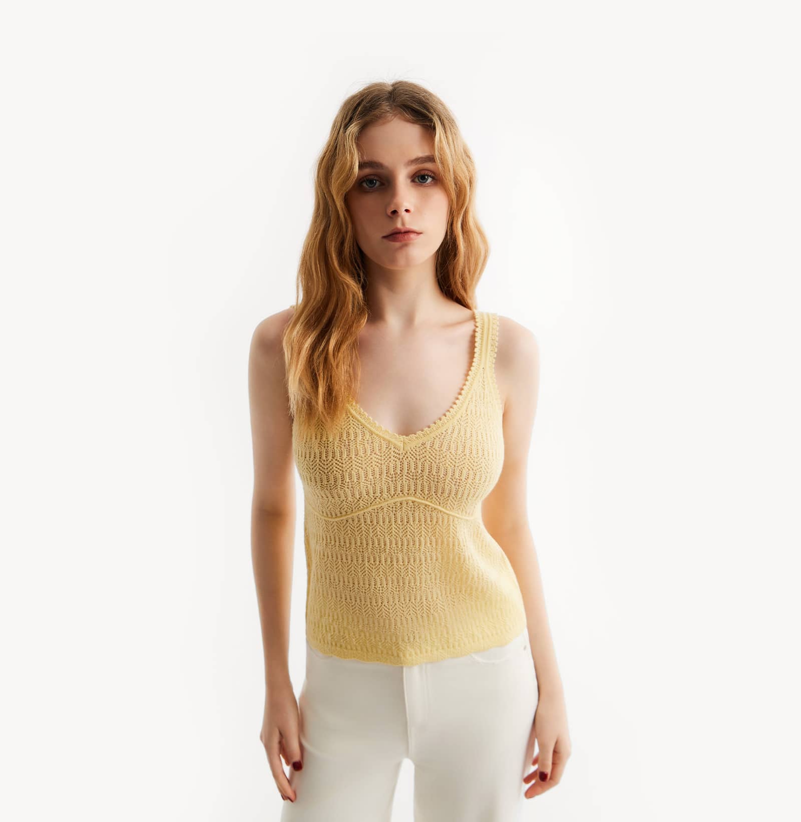 POINTELLE V-NECK CAMISOLE made by CRUSH Collection