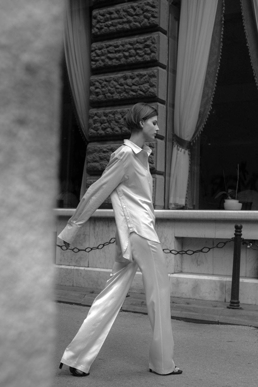 Oversized Cotton Shirt With Button Detailing made by Vesna W