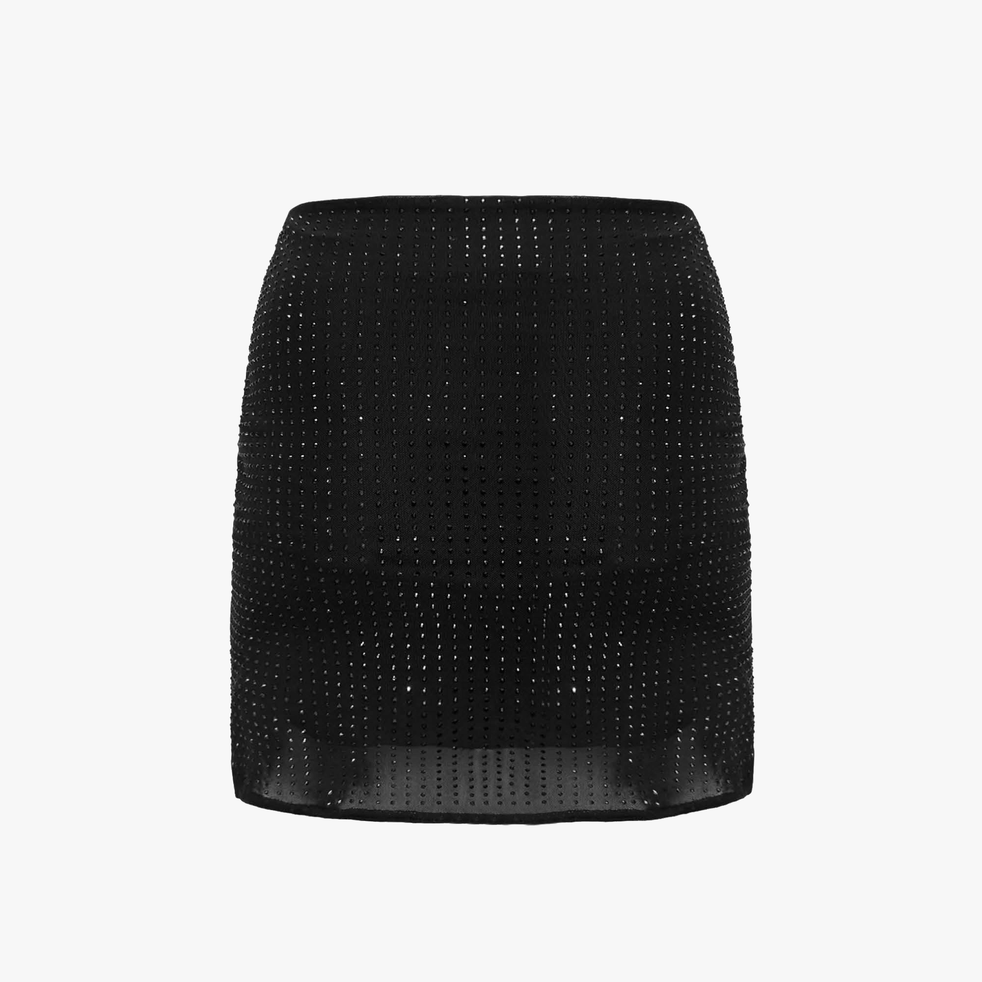MESHA Rhinestone Mini Skirt made by OW Collection