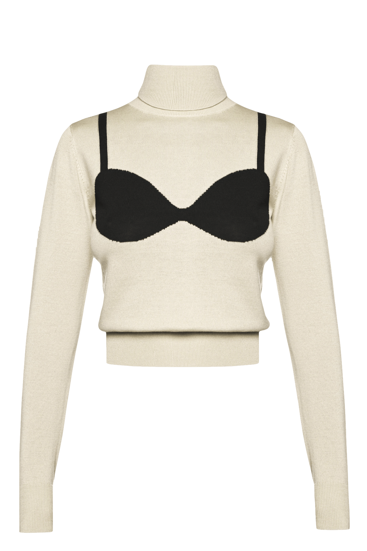 WOOL BRA TURTLENECK SWEATER made by KEBURIA