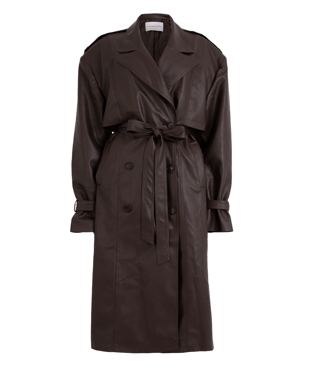 Faux leather trench coat made by AFTERHOURS
