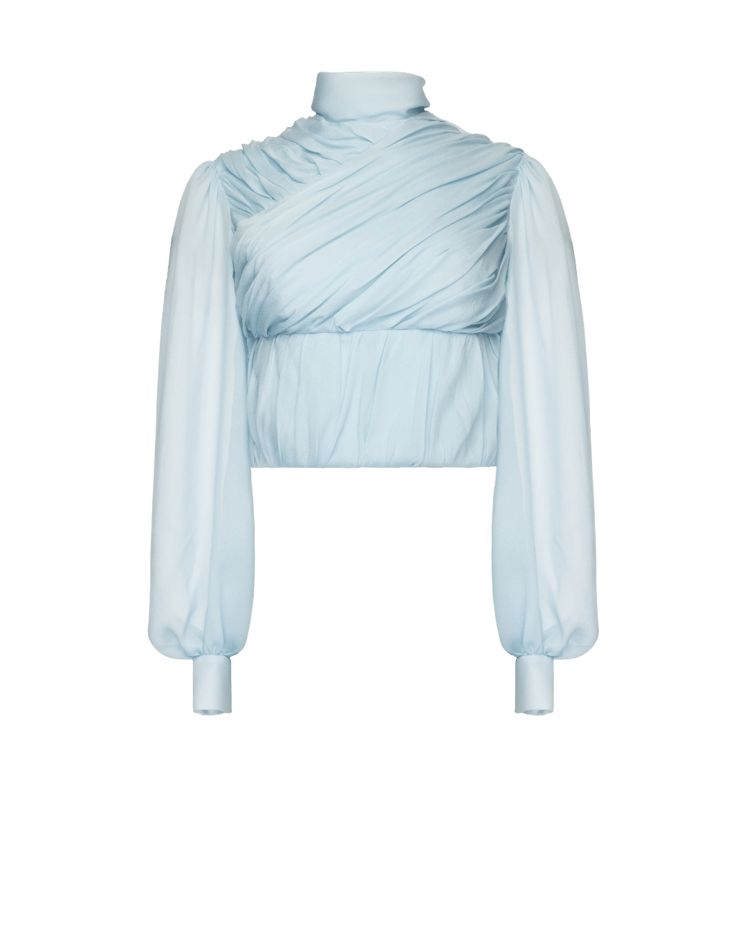Draped Silk Blouse made by Maria Kokhia