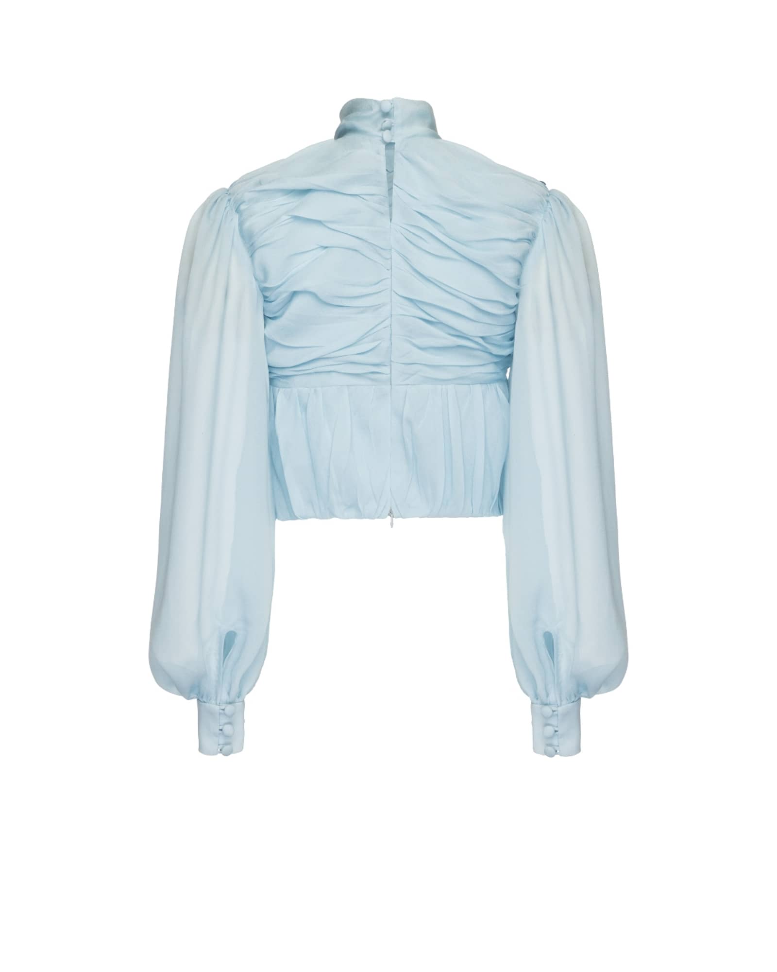 Draped Silk Blouse made by Maria Kokhia