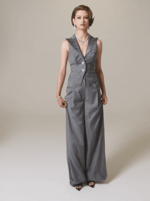 Diana Pants (Grey) in Grey made by Nana Jacqueline