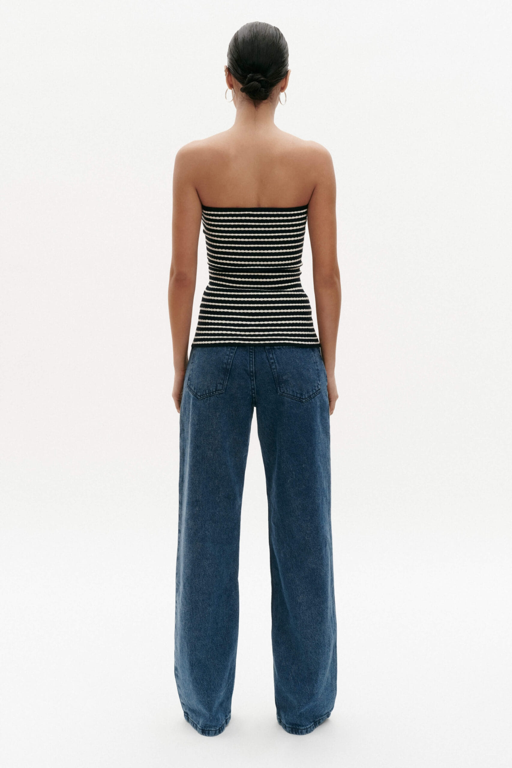 CREAM STRIPED TOP made by BENU Studio