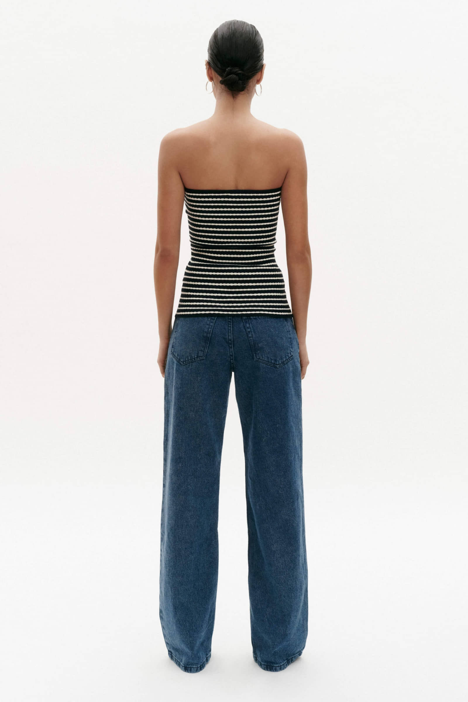 CREAM STRIPED TOP made by BENU Studio