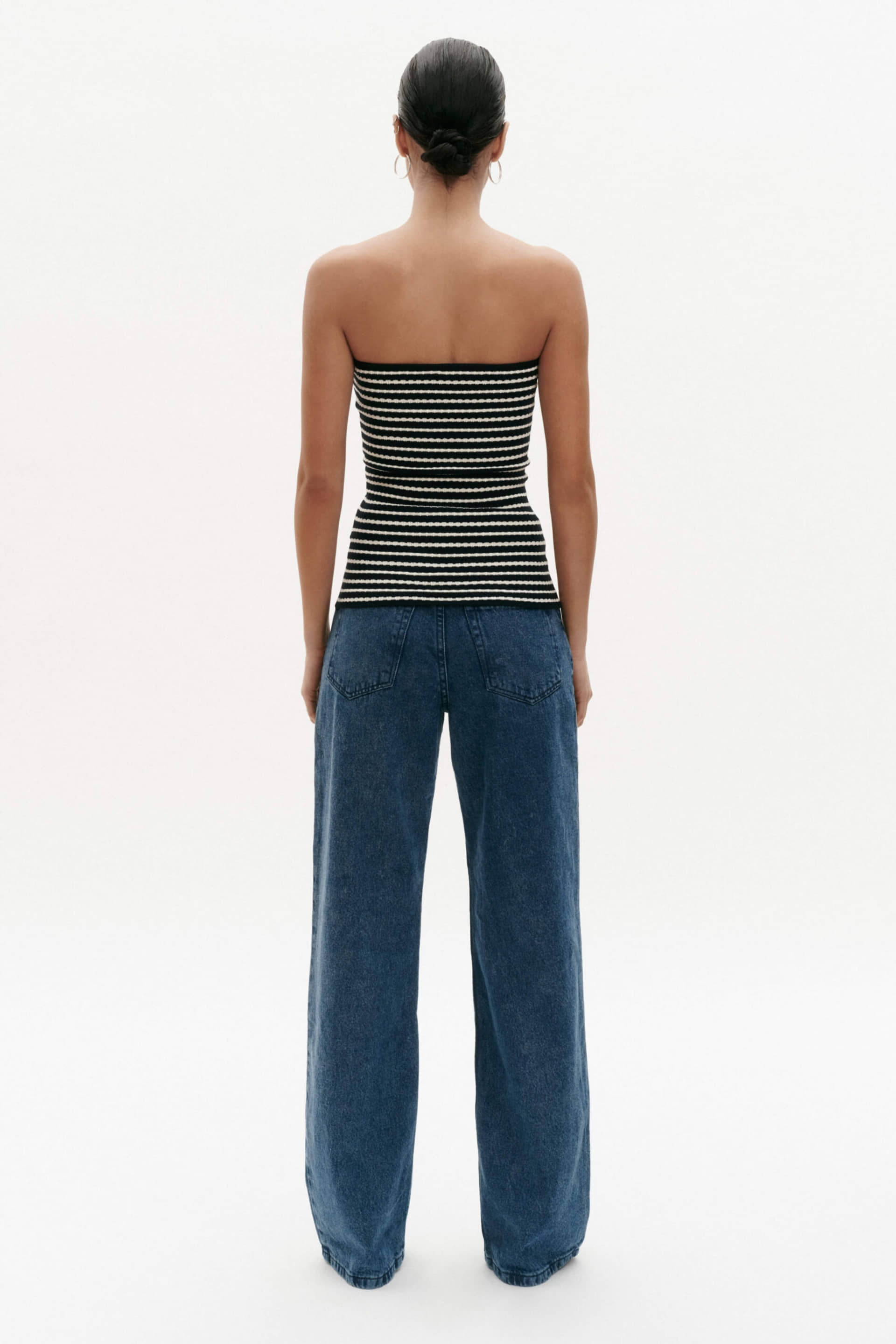 CREAM STRIPED TOP made by BENU Studio