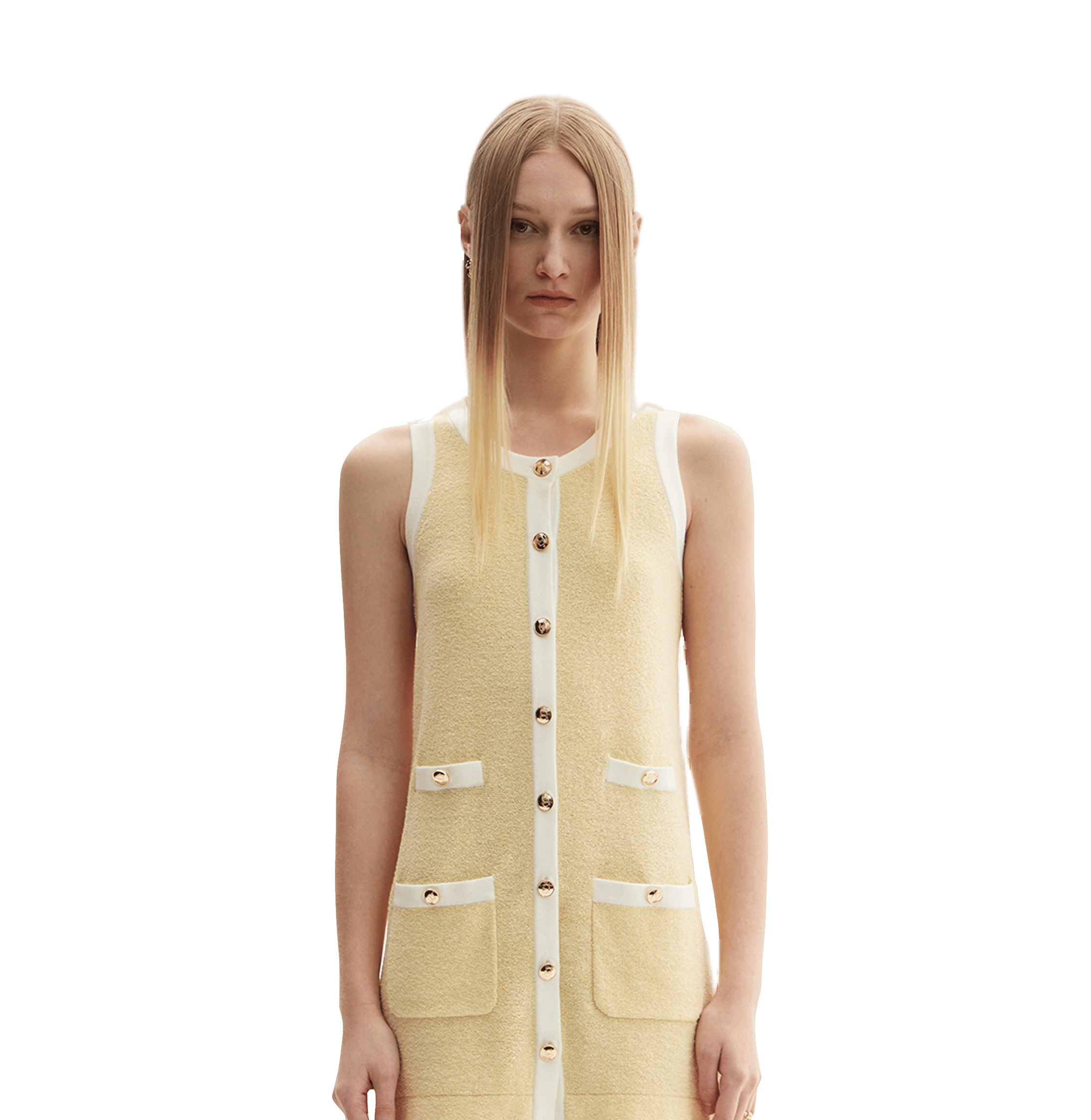 BOUCLÉ MIDI TANK DRESS made by CRUSH Collection