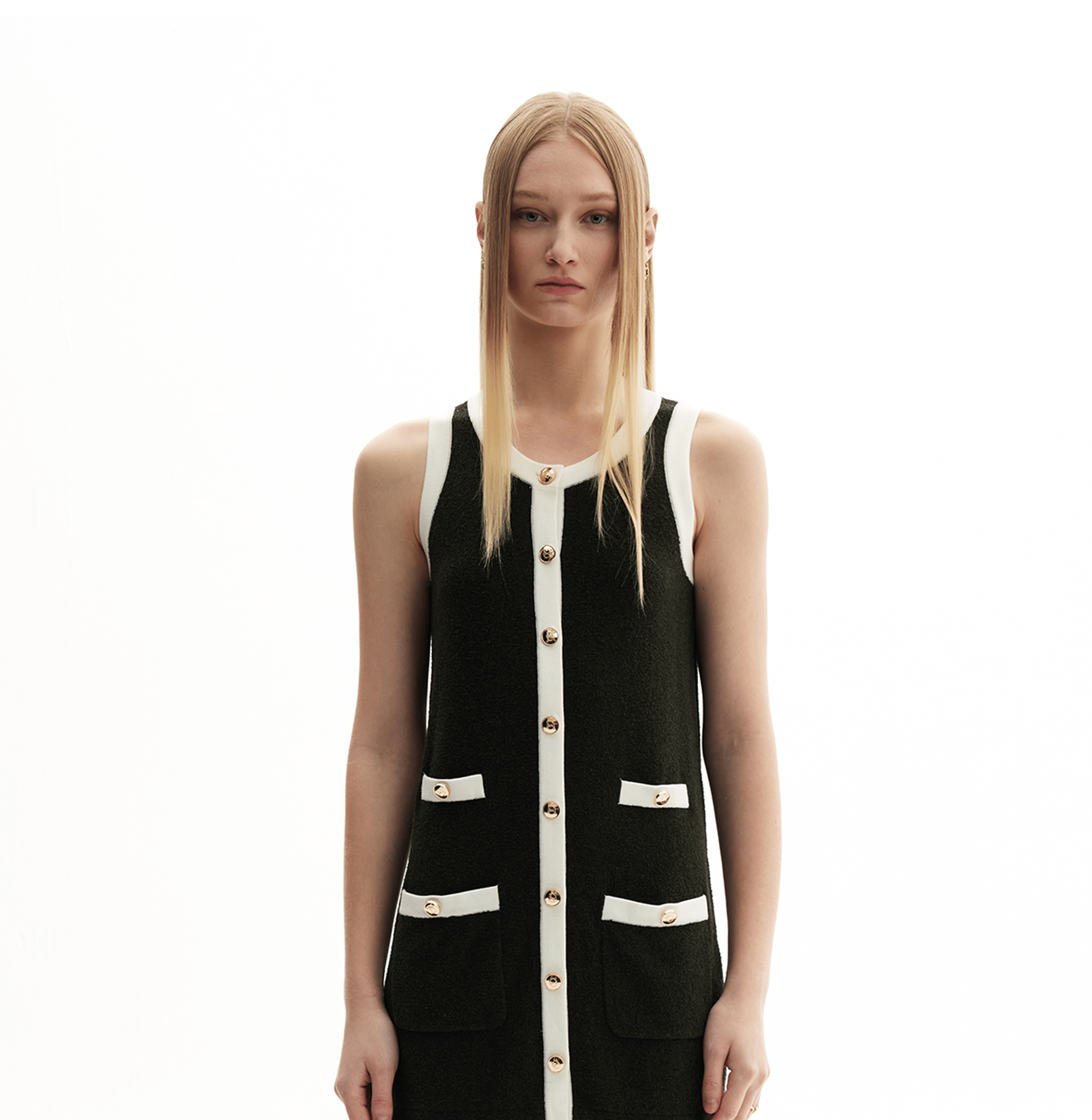 BOUCLÉ MIDI TANK DRESS made by CRUSH Collection