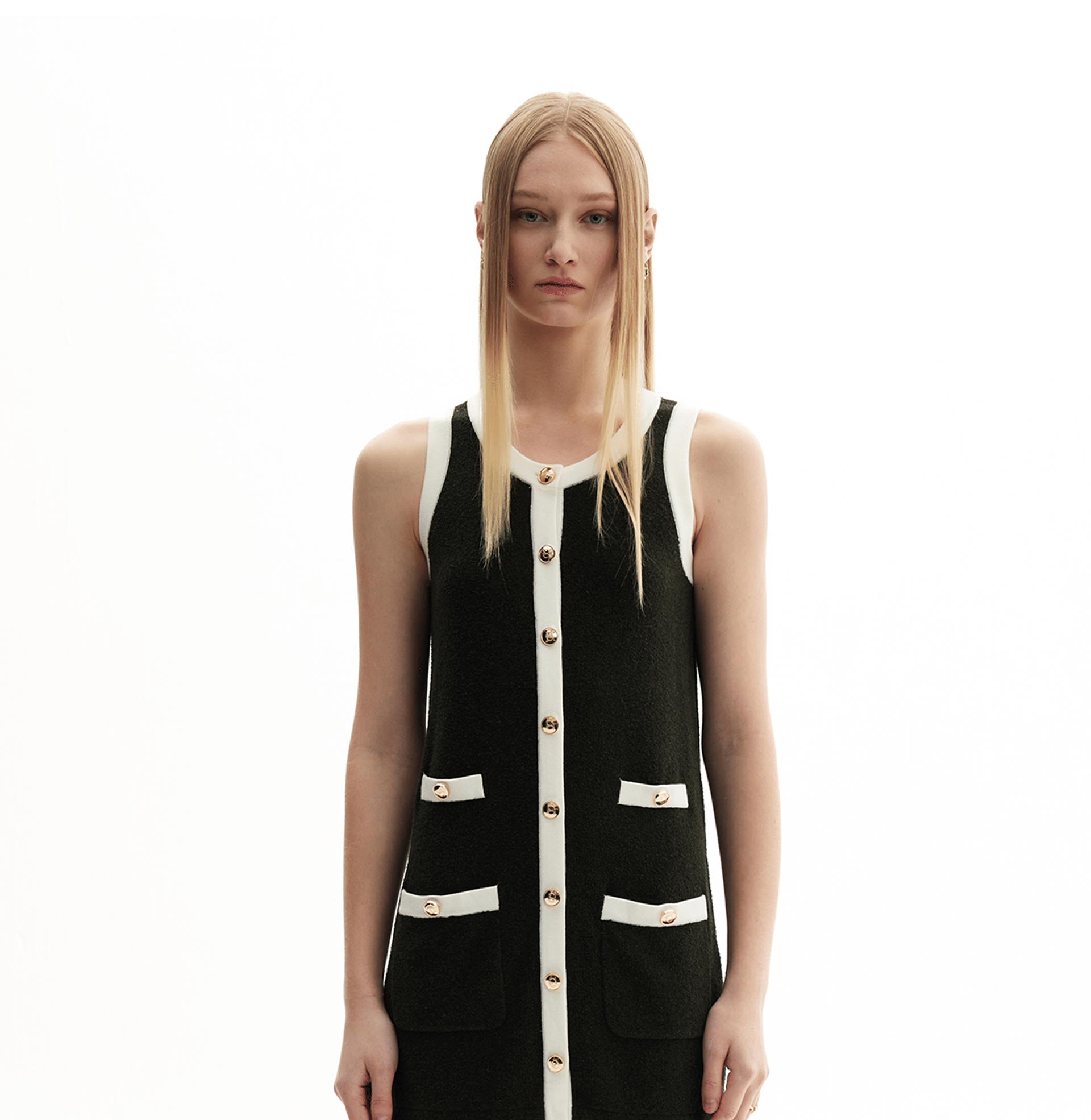 BOUCLÉ MIDI TANK DRESS made by CRUSH Collection