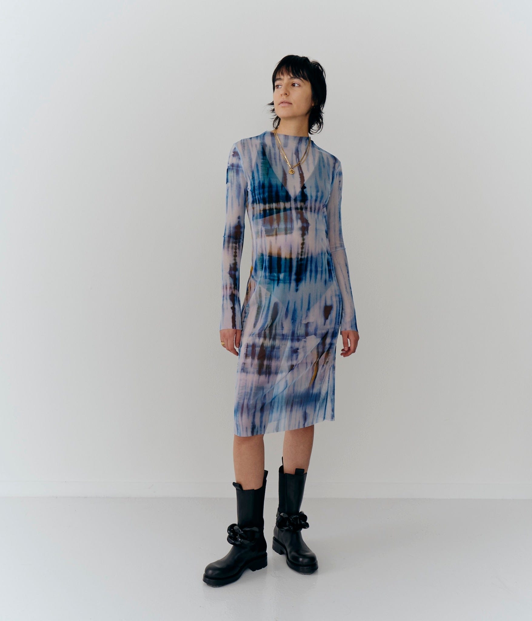 Kathy  Dress - Tiedye Blue made by HERSKIND