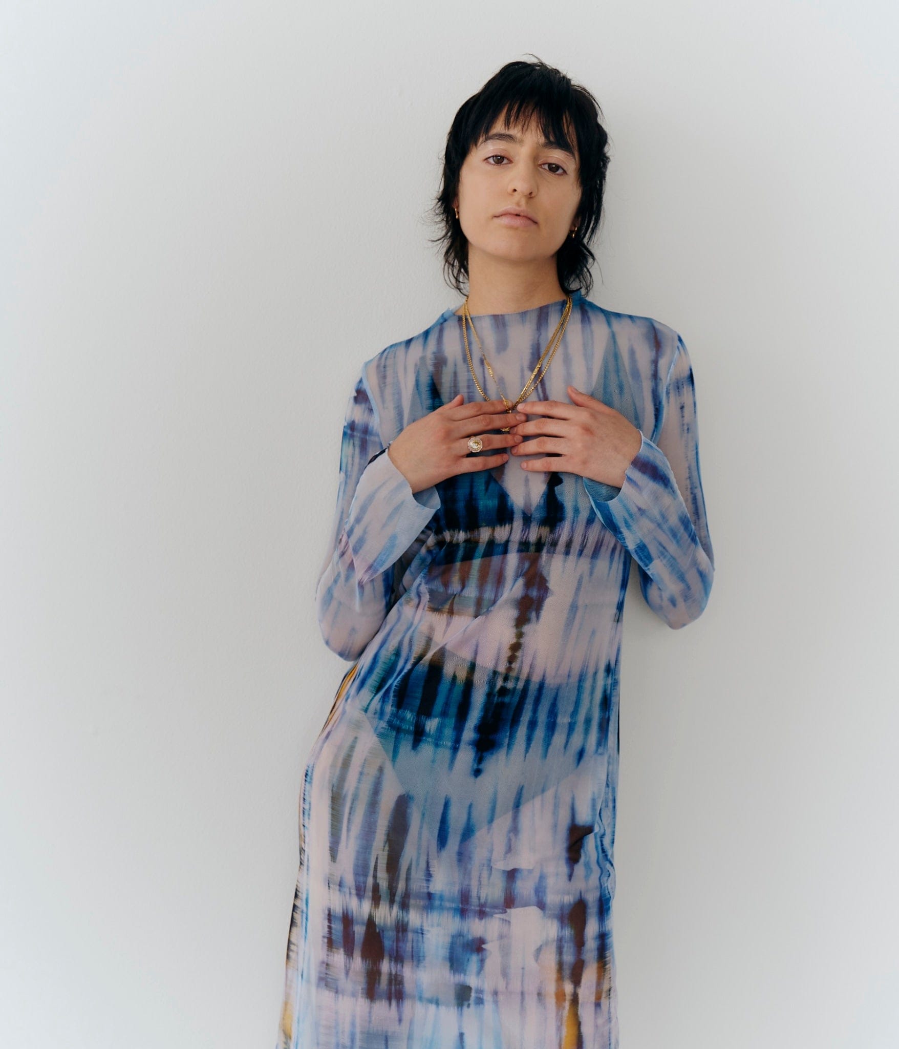 Kathy  Dress - Tiedye Blue made by HERSKIND