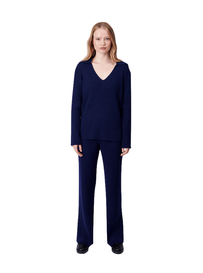 Anine Trousers in Blue made by AÉRYNE