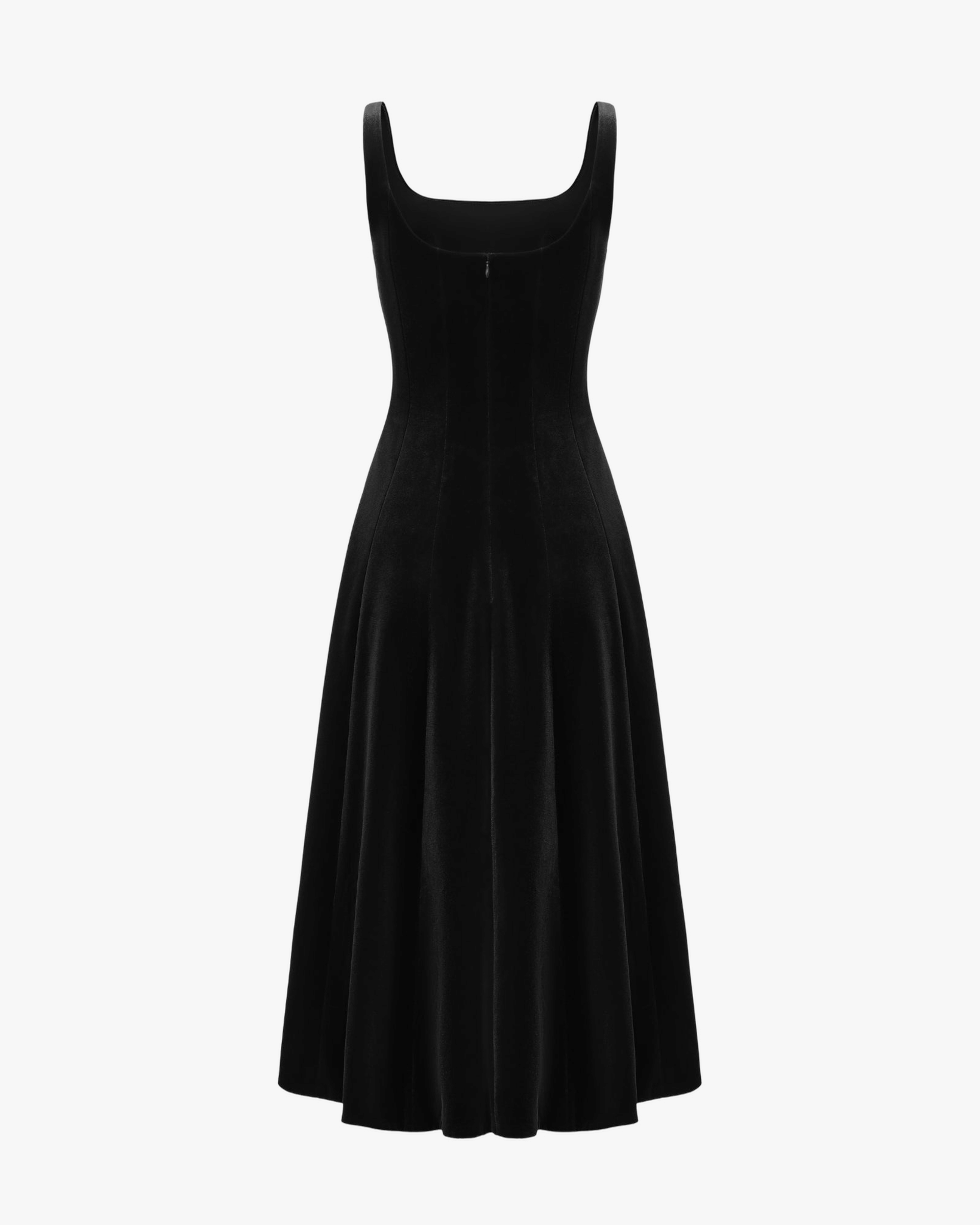 Eleanora Velvet Maxi Dress (Black) made by Nana Jacqueline