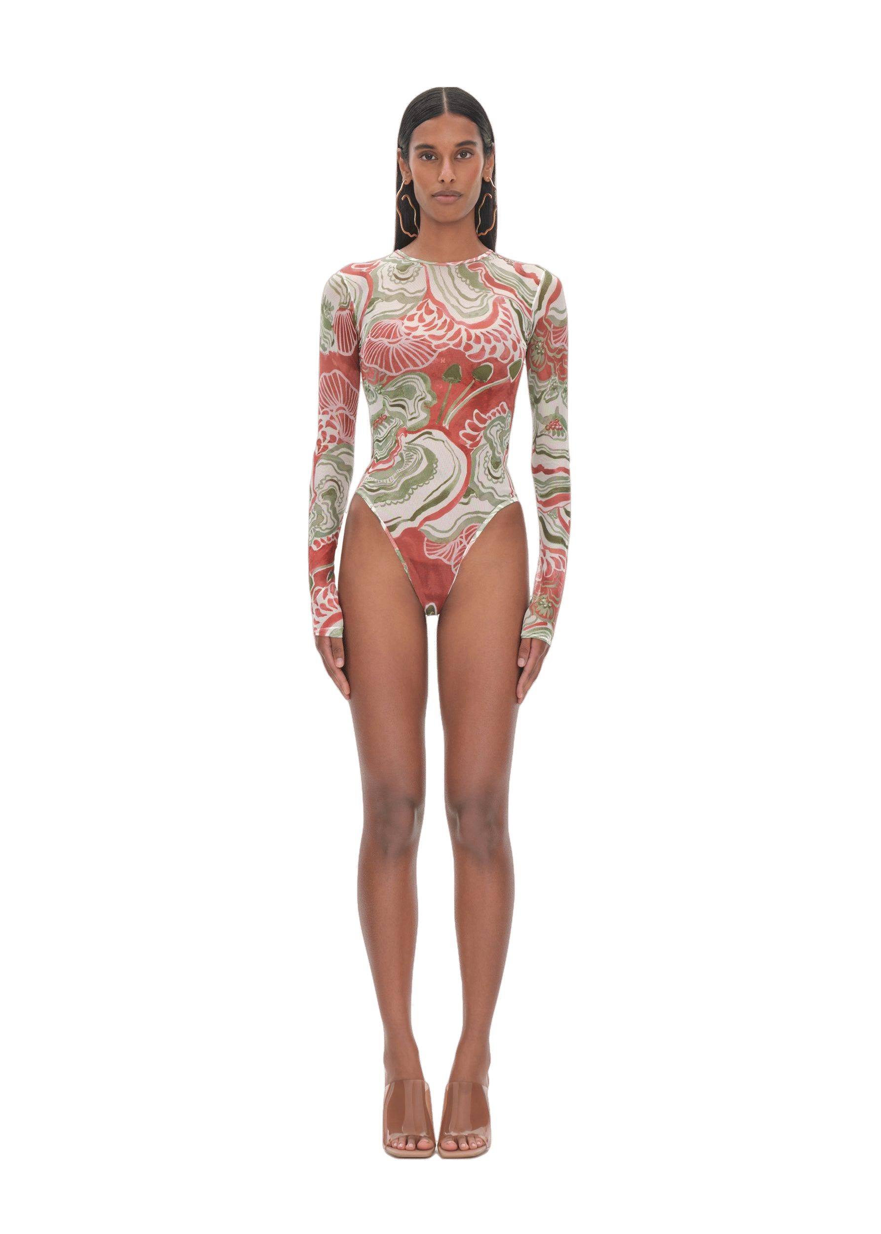 ELLE ABSTRACT MUSHROOM BODYSUIT made by Andrea Iyamah
