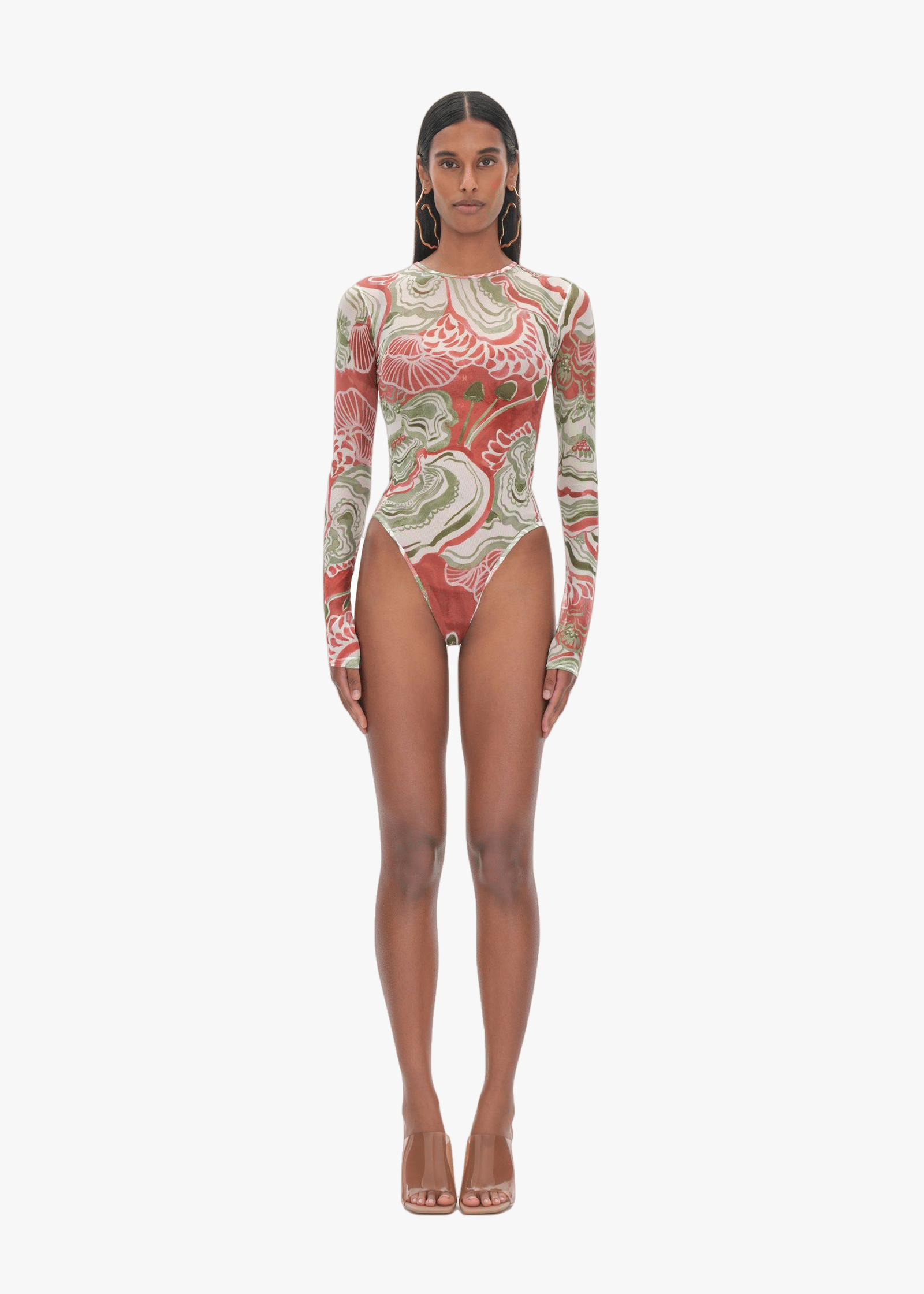 ELLE ABSTRACT MUSHROOM BODYSUIT made by Andrea Iyamah