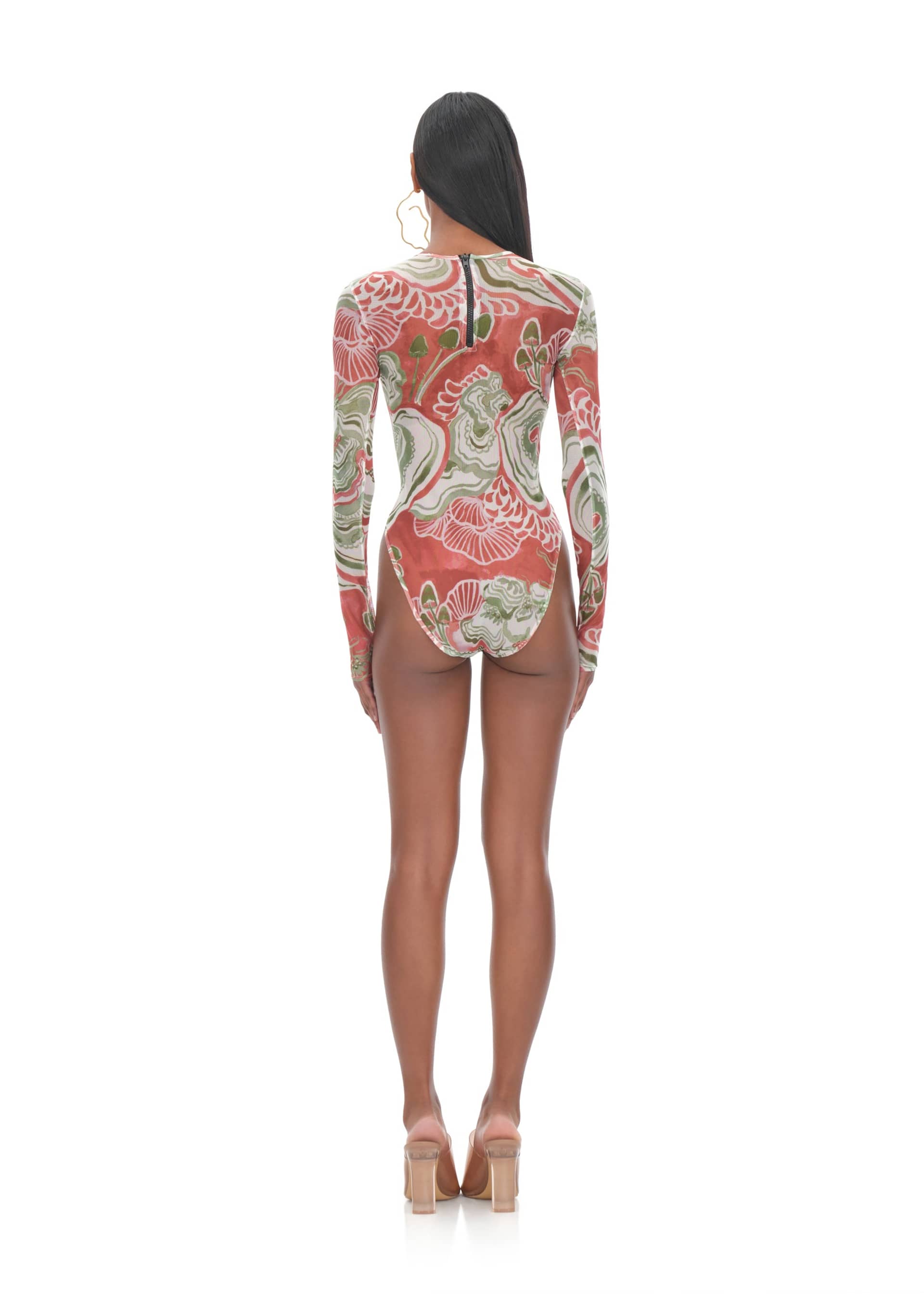 ELLE ABSTRACT MUSHROOM BODYSUIT made by Andrea Iyamah