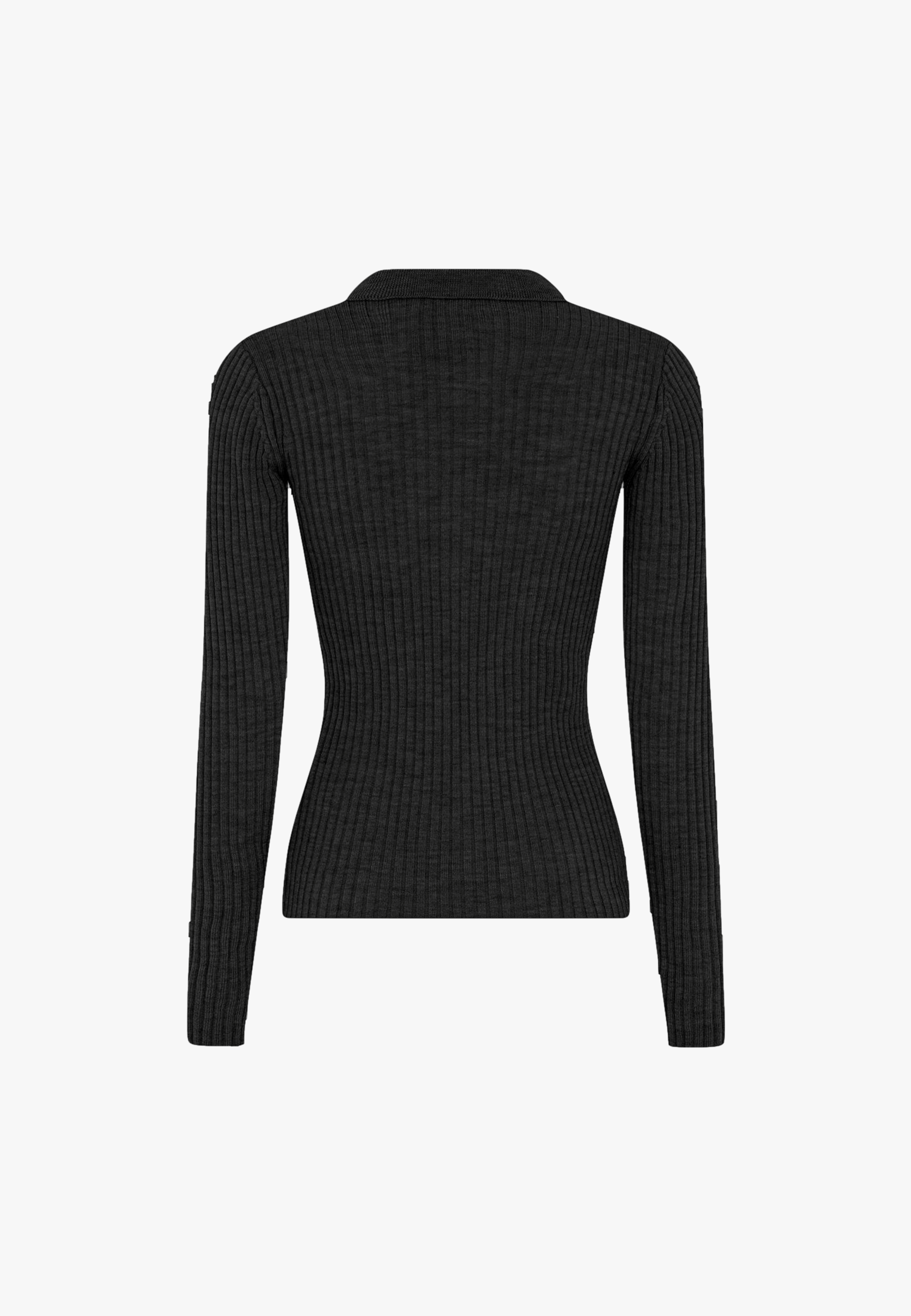 Cadee Blouse Merino Wool - Black in Black made by HERSKIND