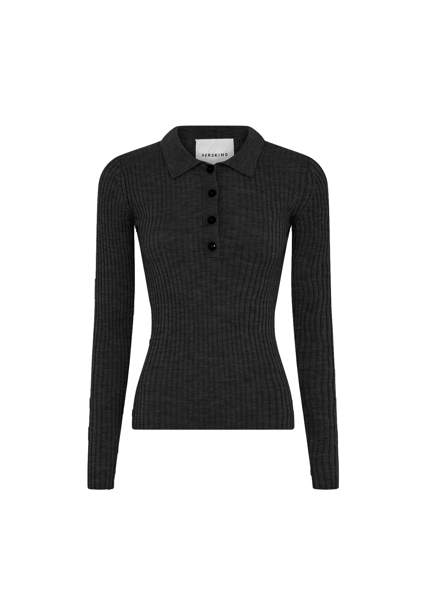 Cadee Blouse Merino Wool - Black in Black made by HERSKIND