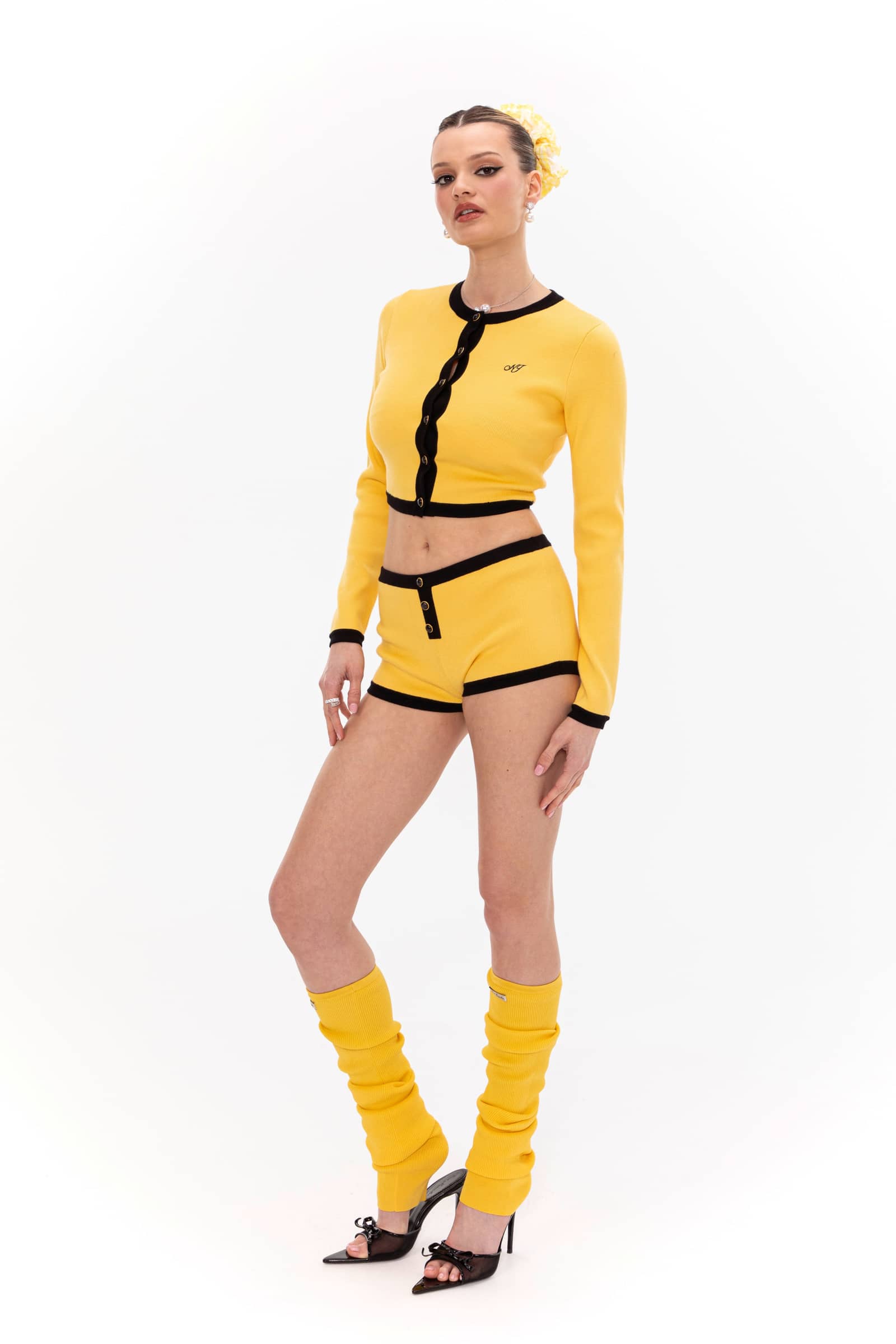 Eliza Knit Shorts (Yellow) made by Nana Jacqueline